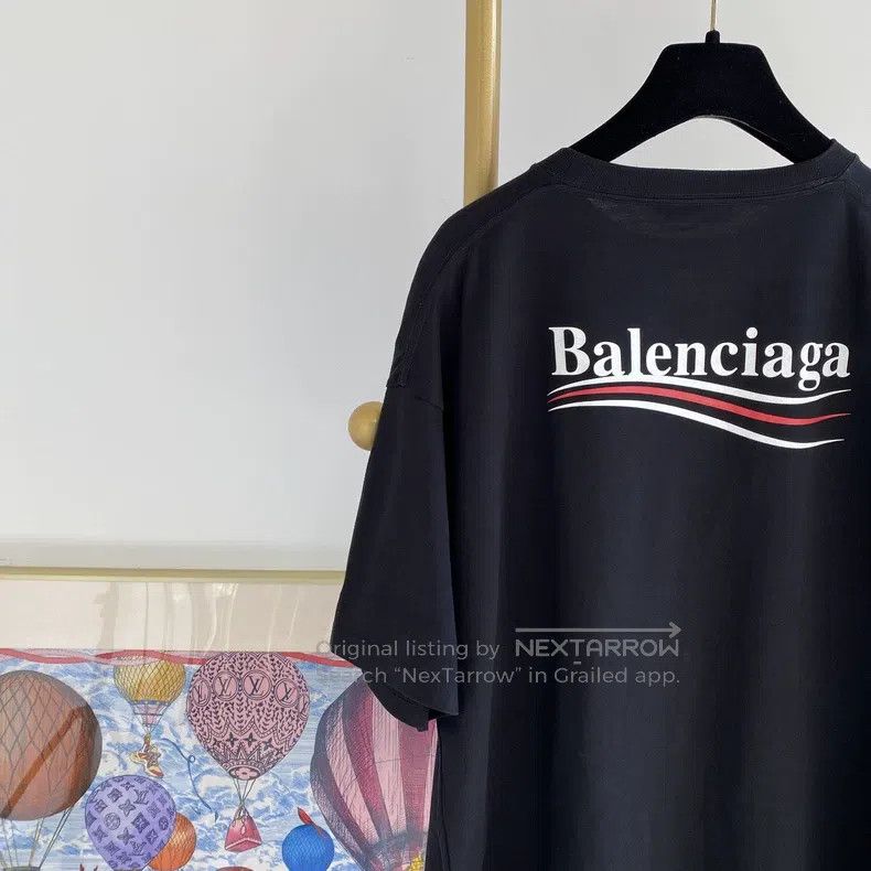 Balenciaga Balenciaga Letter Logo Black T-Shirt Size US M / EU 48-50 / 2 - 5 Thumbnail
