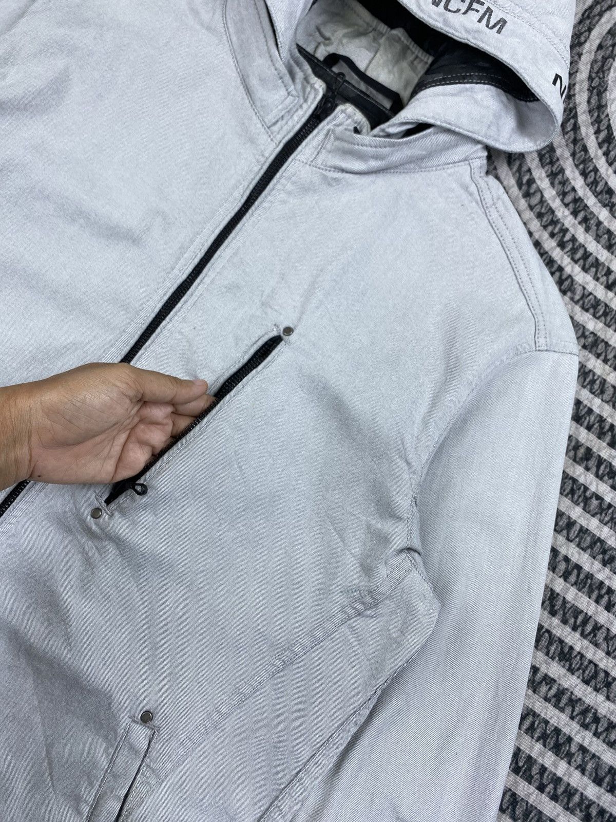 Nicole Club Vintage Nicole NCFM Light Grey Zip-Up Hooded Jacket Size US M / EU 48-50 / 2 - 7 Thumbnail