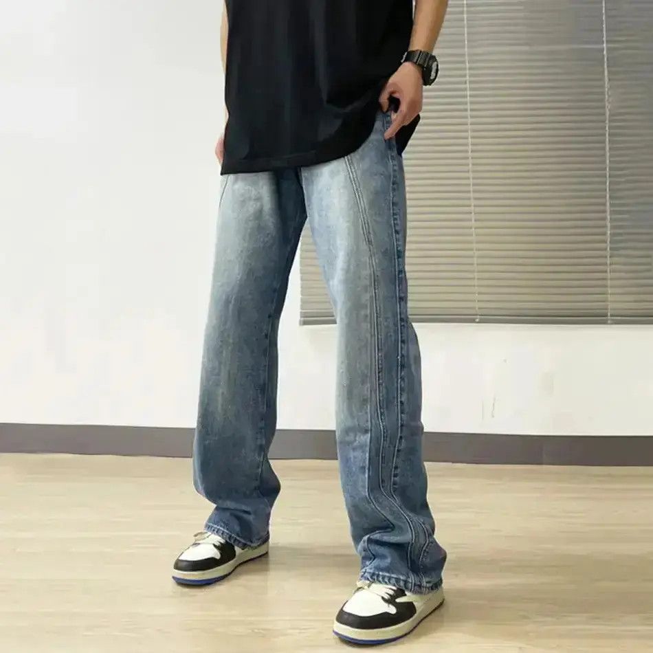 Japanese Brand Jeans straight legs casual denim trousers loose fit wide leg Size US 32 / EU 48 - 2 Thumbnail