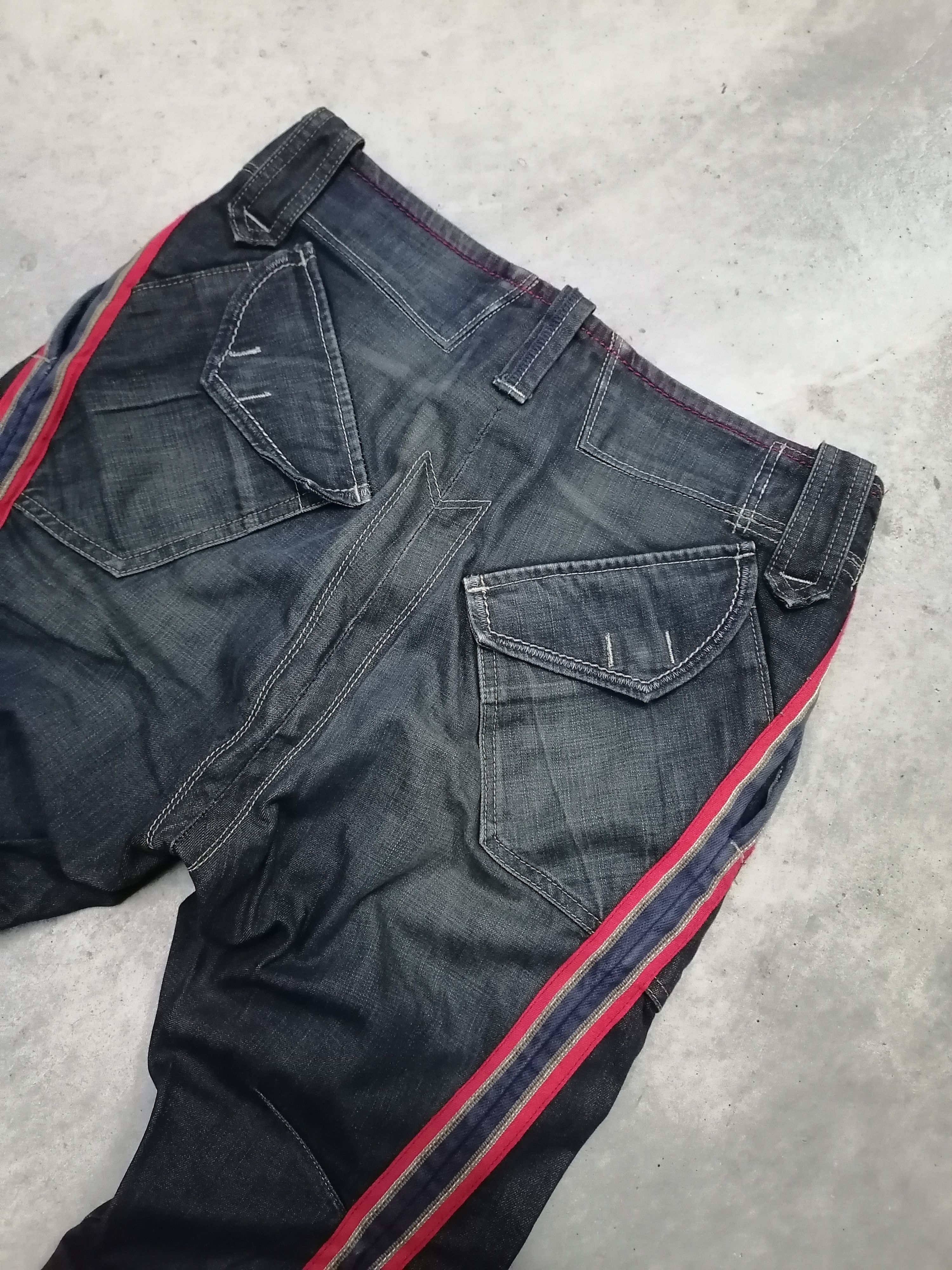 If Six Was Nine × Le Grande Bleu (L.G.B.) × Marithe + Francois Girbaud Flare Le Jean De Marithe Francois Girbaud Distressed Pants Size US 31 - 11 Thumbnail