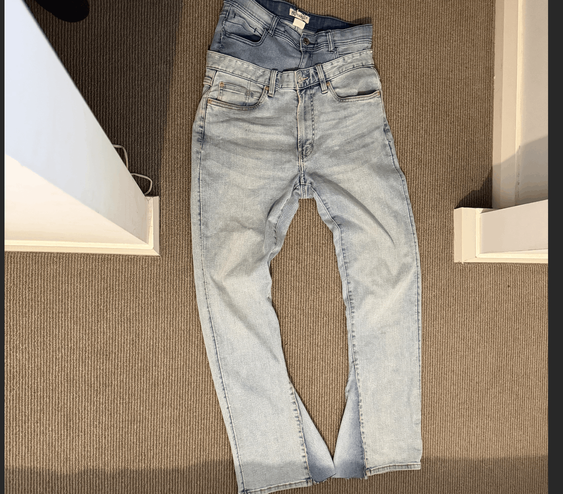 Vintage Light Blue Washed Slim Flared Denim Jeans Size US 28 / EU 44 - 1 Thumbnail