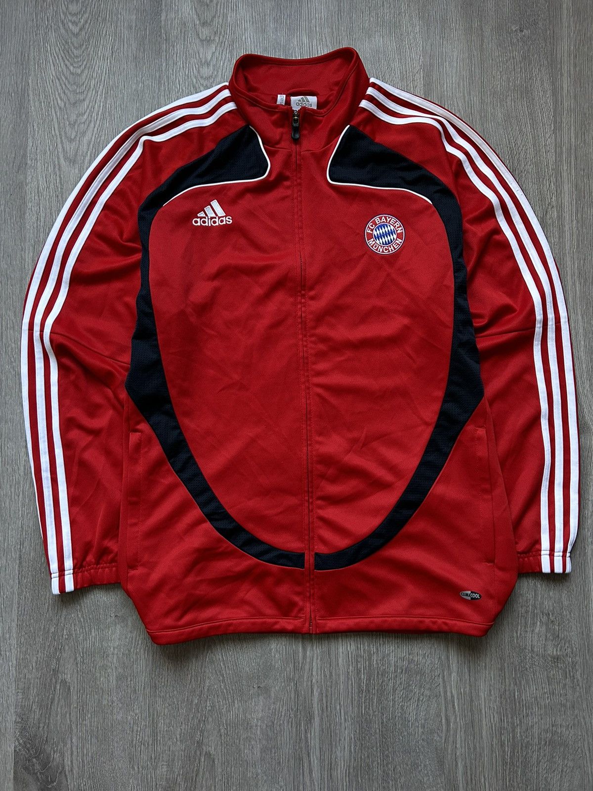 Adidas × Vintage Zip Hoodie Adidas x FC Bayern 🔘 Soccer Hoodie 🔘 Streetwear 🔘 Size US XL / EU 56 / 4 - 1 Thumbnail