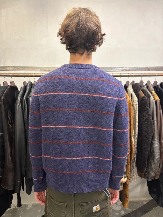 Acne Studios × Vintage AW2018 Acne Studios Blue Wool Striped Sweater Size US L / EU 52-54 / 3 - 3 Thumbnail