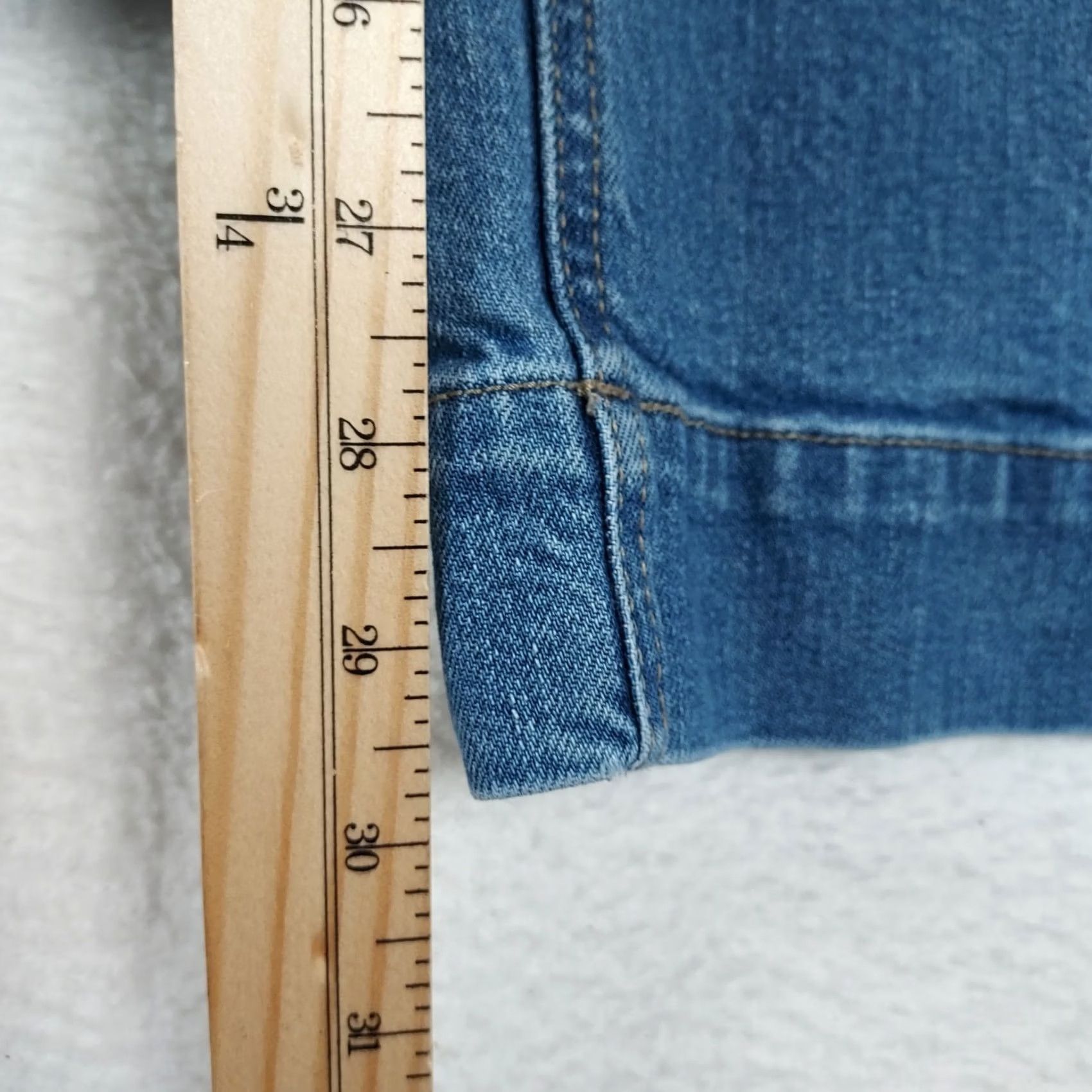 Vintage Maurices High Rise Wide Leg Jeans Women Size 12 Short Medium Wash Denim Blue 5-Pocket Regular VNTG? Size 34" / US 12 / IT 48 - 6 Thumbnail