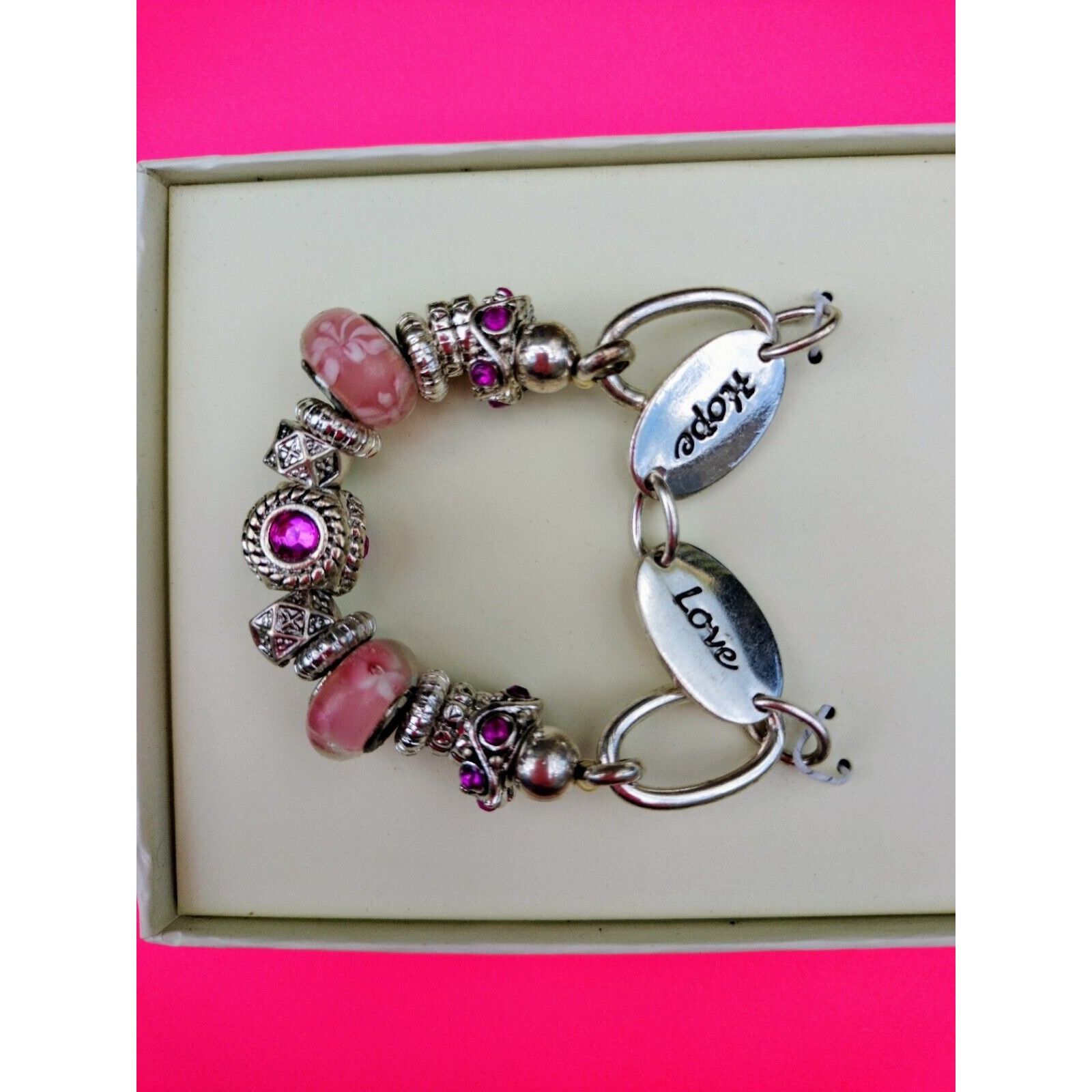 Designer Kim Rogers Bangle Bracelet Silver Tone Jewelry Inspiration C Size ONE SIZE - 5 Thumbnail