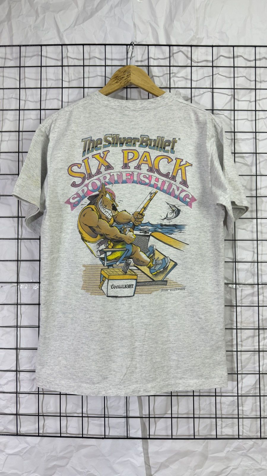 Vintage Vintage 1991 cools light beer fishing tee shirt Size US L / EU 52-54 / 3 - 1 Thumbnail