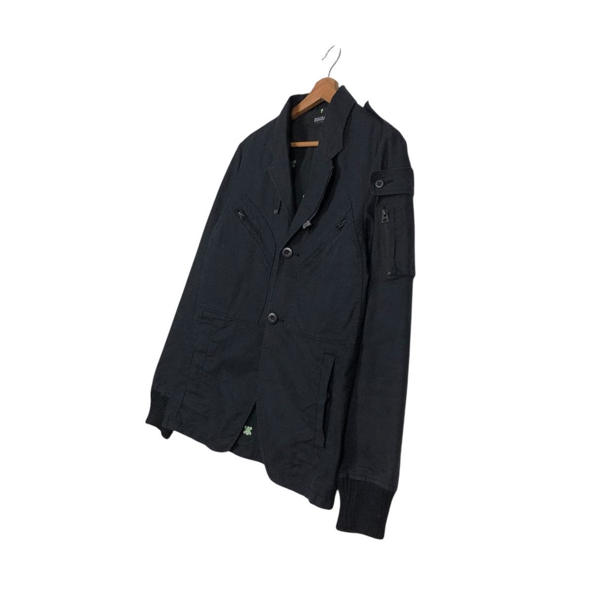 Hysteric Glamour 🔥RICH BLACK BIKER BONDAGE JACKET DOARAT CARGO POCKETS Size US M / EU 48-50 / 2 - 4 Thumbnail