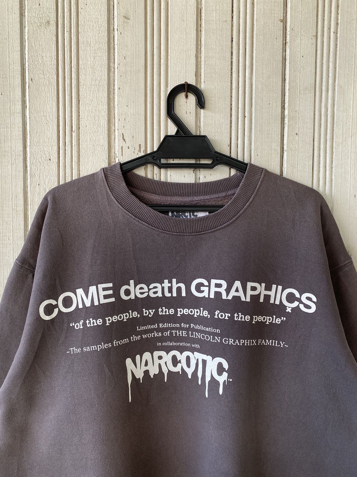 Vintage Vintage Narcotic Come Death Graphich Sweatshirt Size US L / EU 52-54 / 3 - 3 Thumbnail