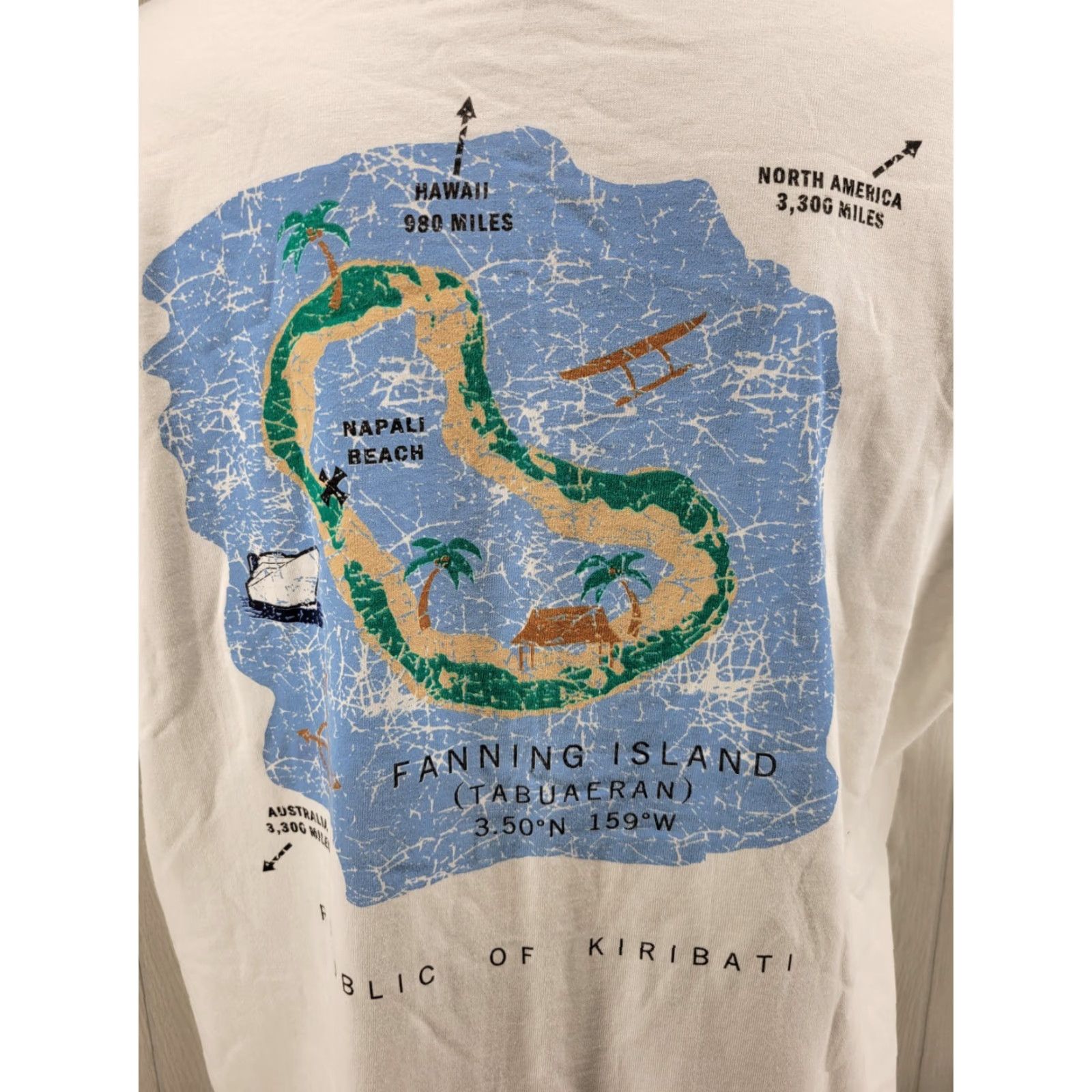 Hanes VINTAGE 90s Dive In T-Shirt M/S Norwegian Wind XL Double Sided Shirt Mens XL White Hanes Dive In Logo 90s Cruise Scuba Vintage Double-Sided Size US XL / EU 56 / 4 - 7 Thumbnail