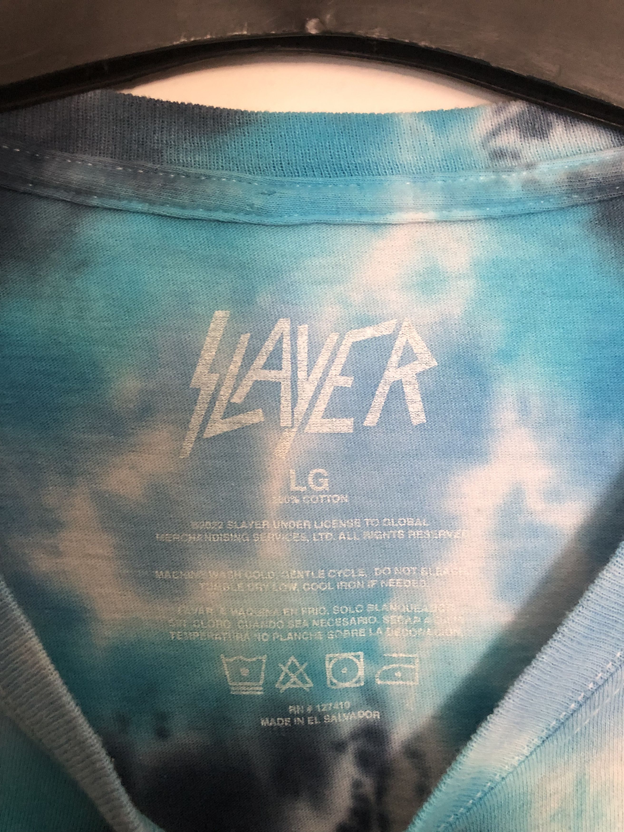 Band Tees × Slayer Slayer Electric Demon Tiedye Tshirt Size US L / EU 52-54 / 3 - 4 Thumbnail