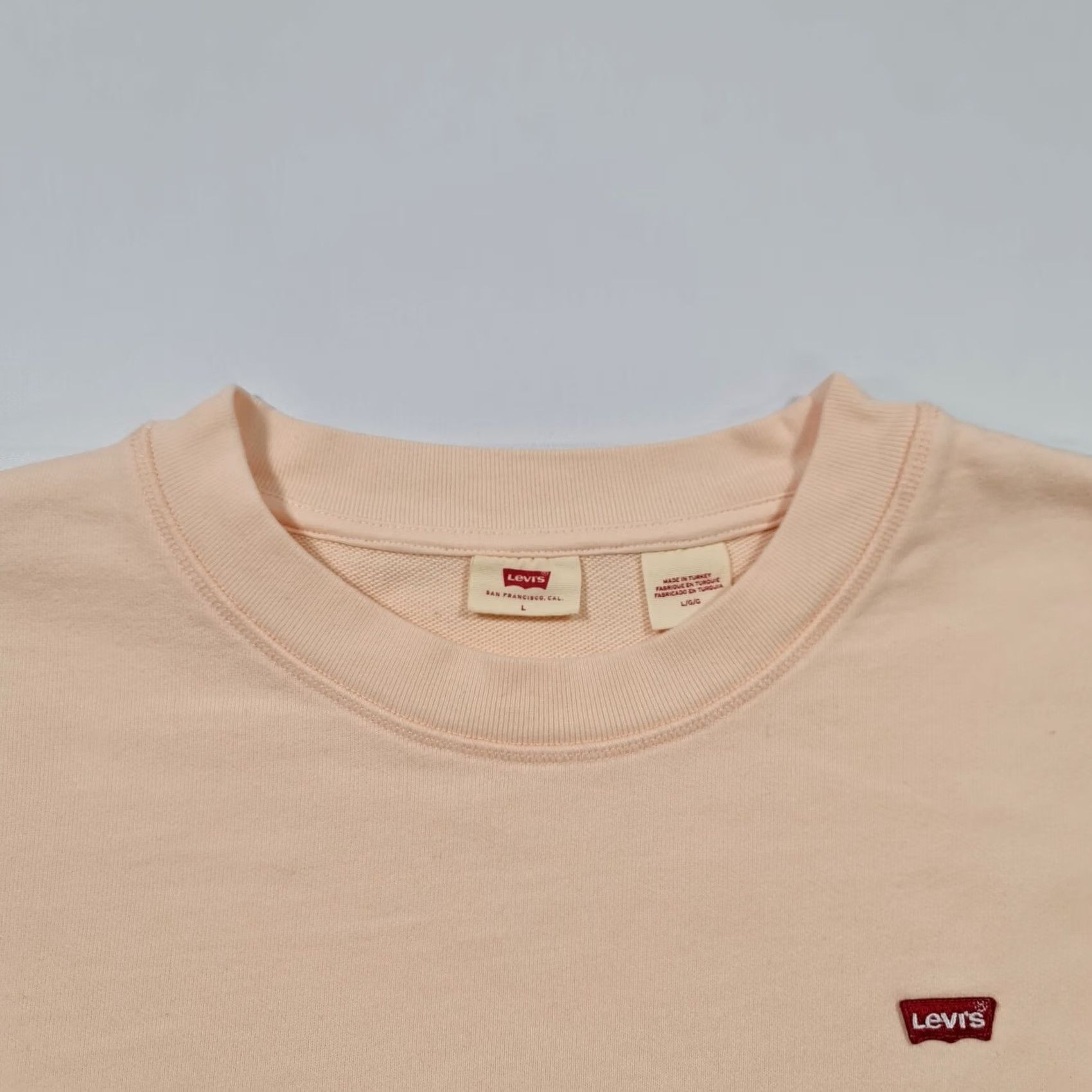 Levi's Levi's Womens Sweatshirt Pink Large Long Sleeve Cotton Pullover Sweater Top 80s Retro Sports Size L / US 10 / IT 46 - 2 Thumbnail
