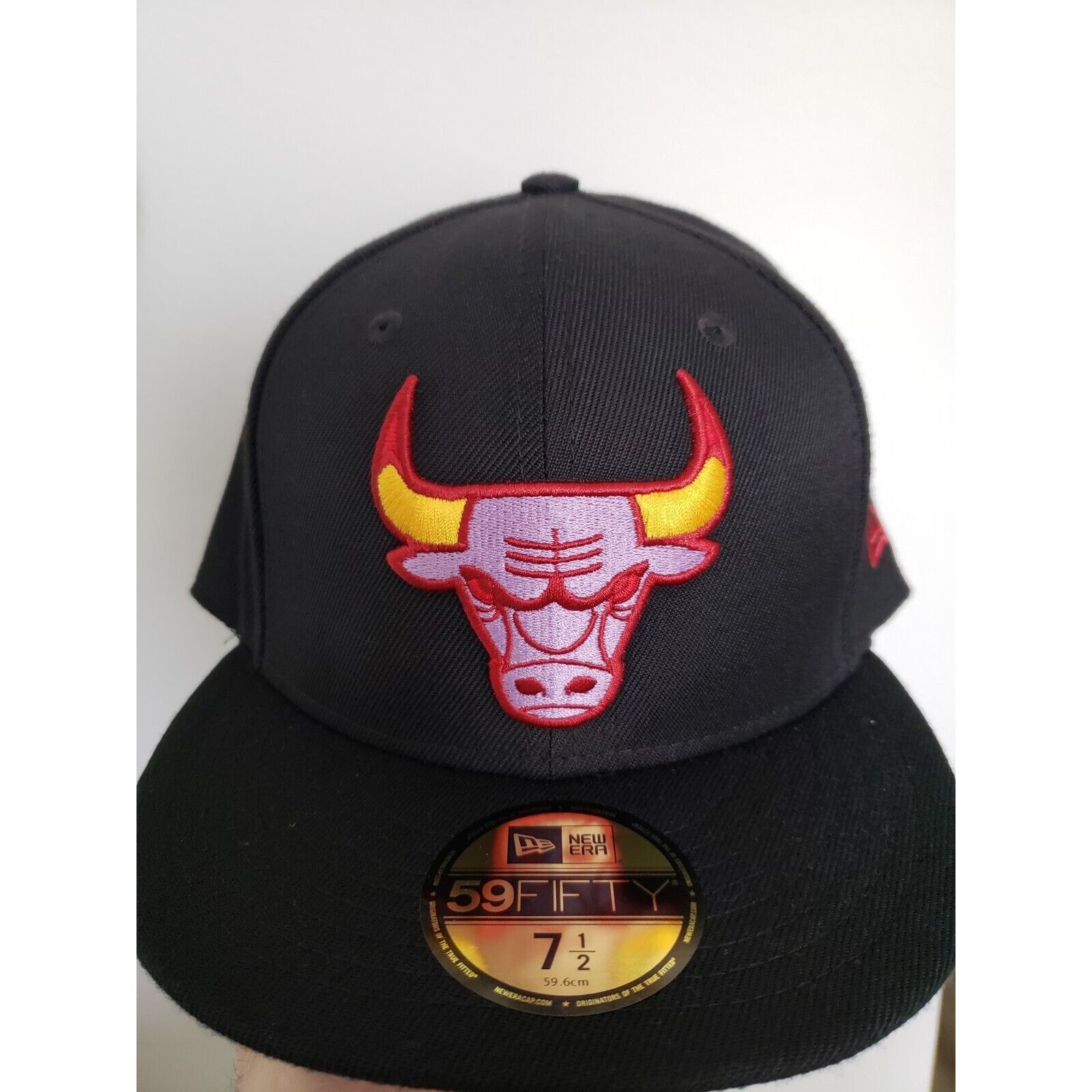 New Era Chicago Bulls Hat Fitted Size 7 1/2 Black Pink 5950 New Era Size ONE SIZE - 1 Thumbnail