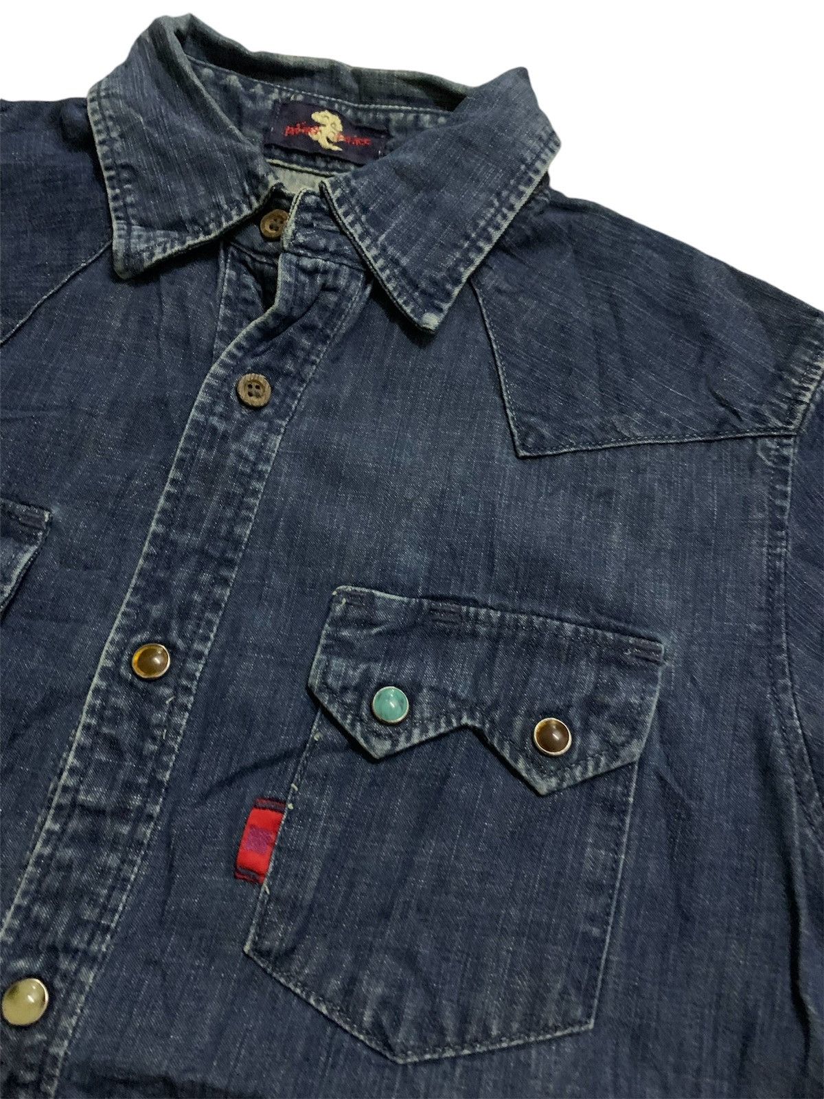 45rpm 💥Vintage Western 45Rpm Indigo Blue Shirt Size S / US 4 / IT 40 - 1 Thumbnail
