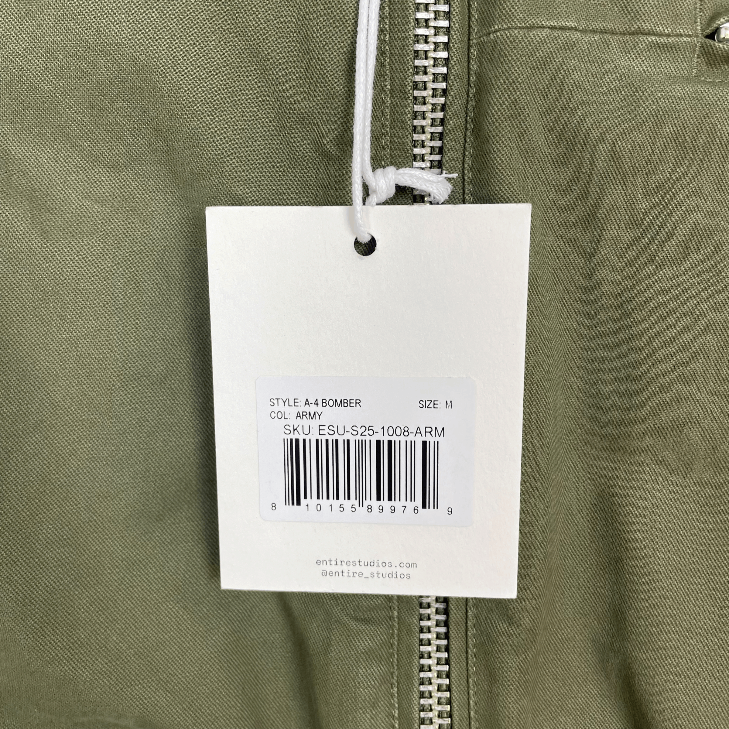 Entire Studios Entire Studios SS25 A-4 Bomber Jacket Khaki Green (Size M) Size US M / EU 48-50 / 2 - 6 Thumbnail