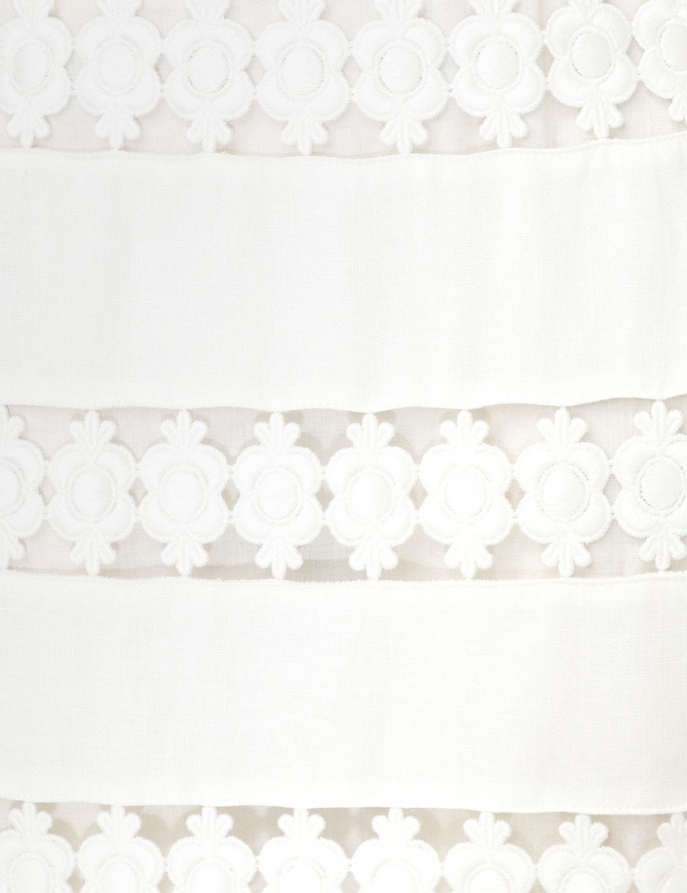 Zimmermann oc11z0525 Pop Trimmed Midi Dress in White Size L / US 10 / IT 46 - 6 Thumbnail