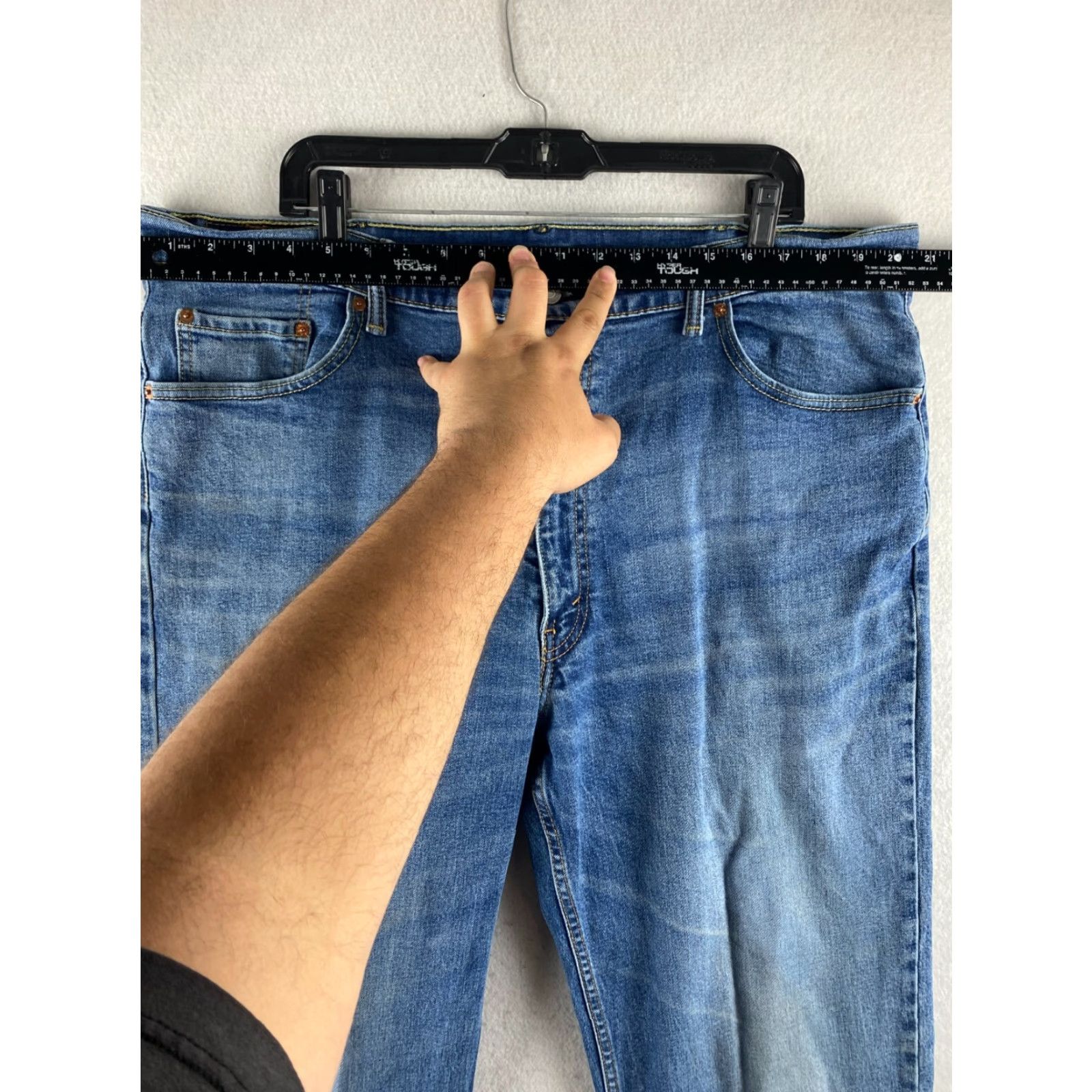 Levi's Levi's Jeans 42 X 32 Blue 550 Relaxed Stretch Distressed Denim Pockets Modern Mens Size US 42 / EU 58 - 7 Thumbnail