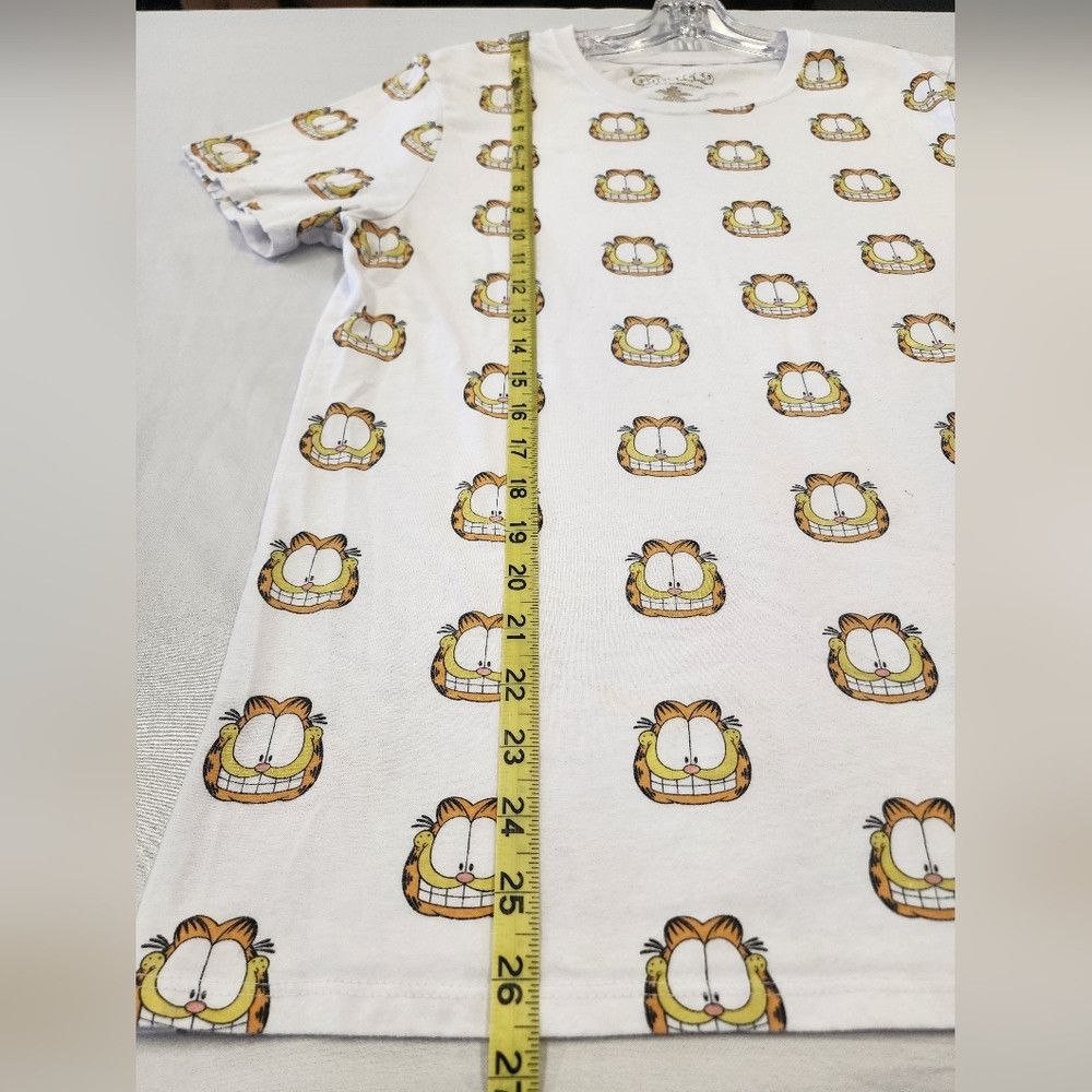 Other Garfield White T-Shirt Cartoon Printed Head Garfield Size US M / EU 48-50 / 2 - 5 Thumbnail