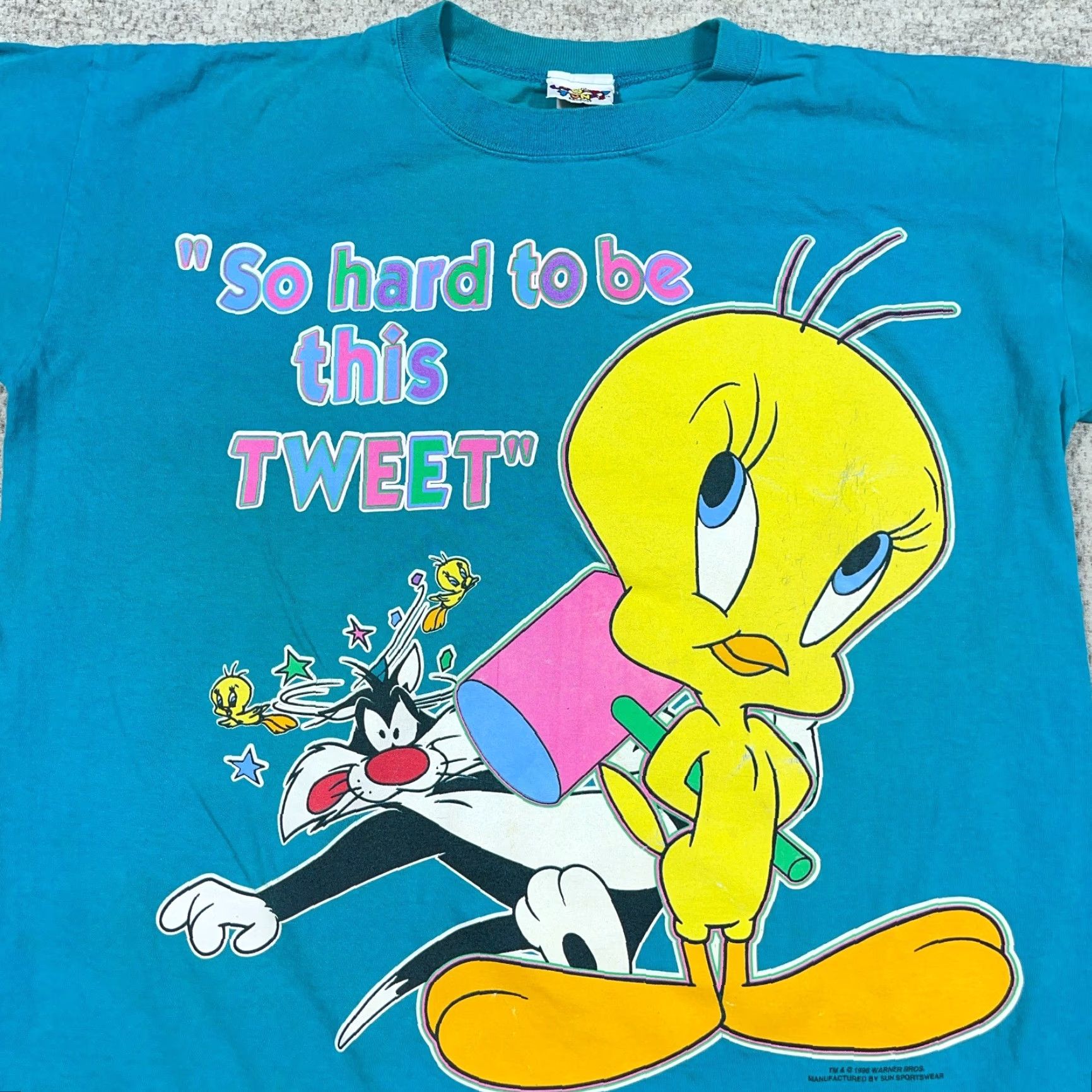Vintage VINTAGE Winnie The Pooh Shirt Women 18W 1X Teal Tweety Sylvester 90s USA Disney Size XXL / US 16-18 / IT 52-54 - 2 Thumbnail