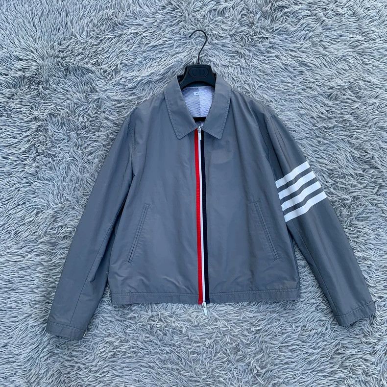 Thom Browne Thom Browne Nylon Flight Jacket Grey-dmc Size US M / EU 48-50 / 2 - 1 Thumbnail