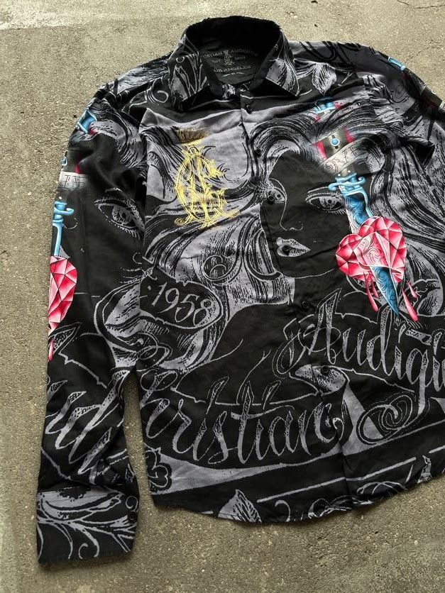 Christian Audigier Christian Audigier LA tattoo Y2K grunge shirt Size US S / EU 44-46 / 1 - 4 Thumbnail