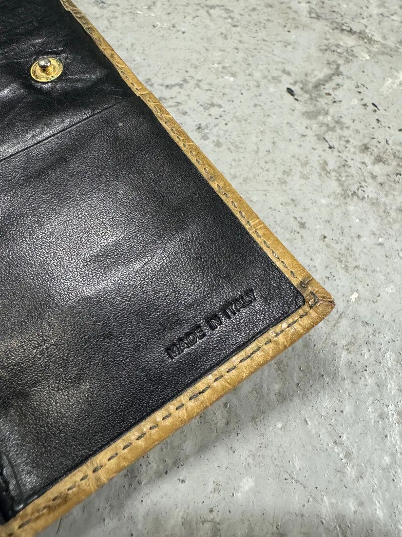 Roberto Cavalli × Vintage AW2000 Roberto Cavalli Embossed Crocodile Leather Effect Gold Wallet Size ONE SIZE - 3 Thumbnail