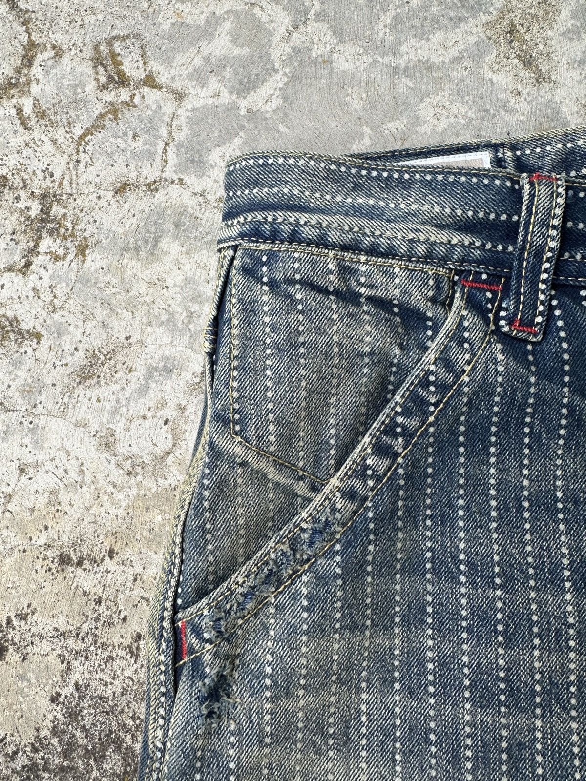 Japanese Brand Wabash Buckleback Double Knee Dungaree Striped Union Kountry Size US 36 / EU 52 - 10 Thumbnail