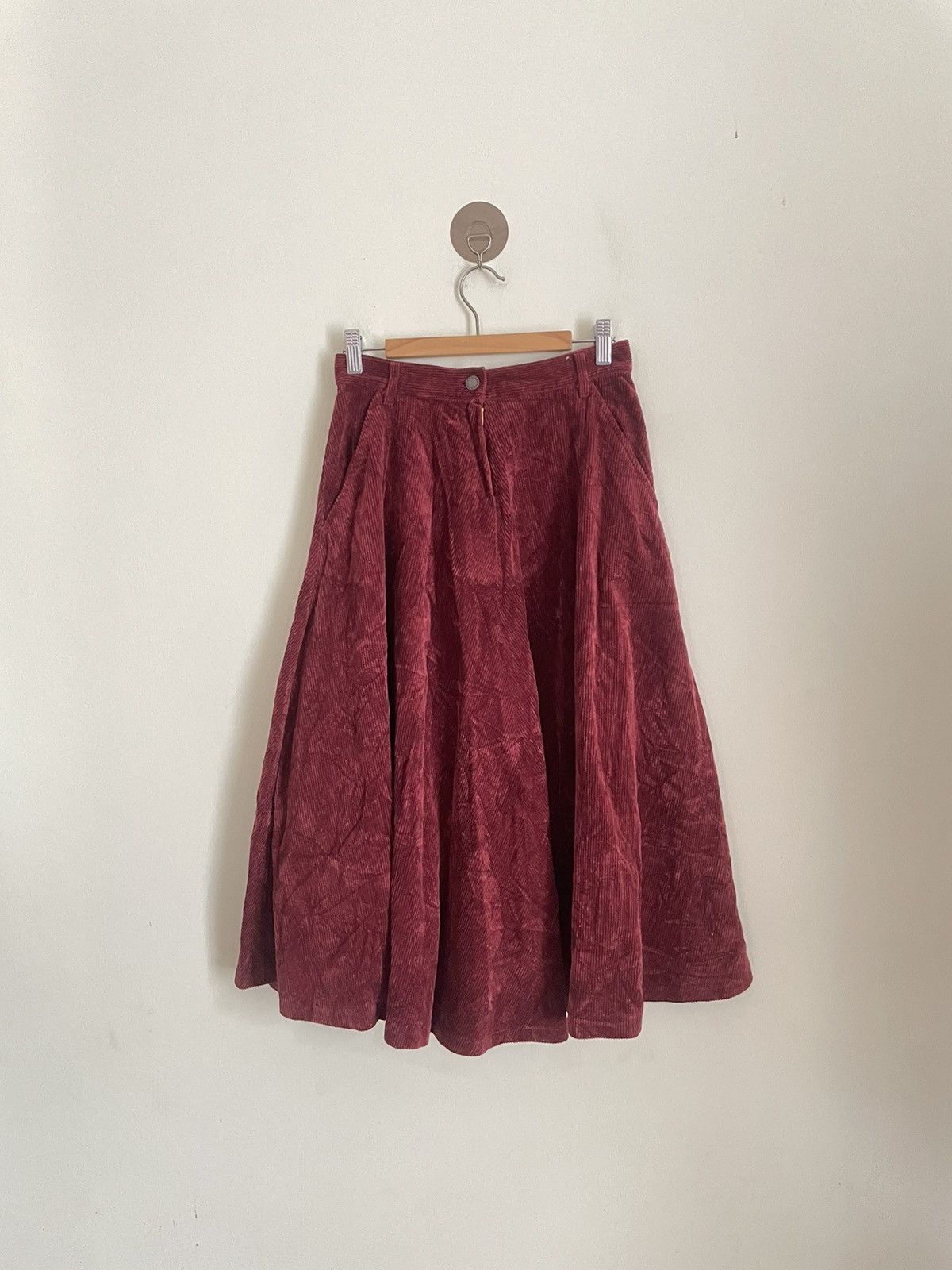 image of Norma Kamali Maxi Skirt in Maroon, Women's (Size 26)