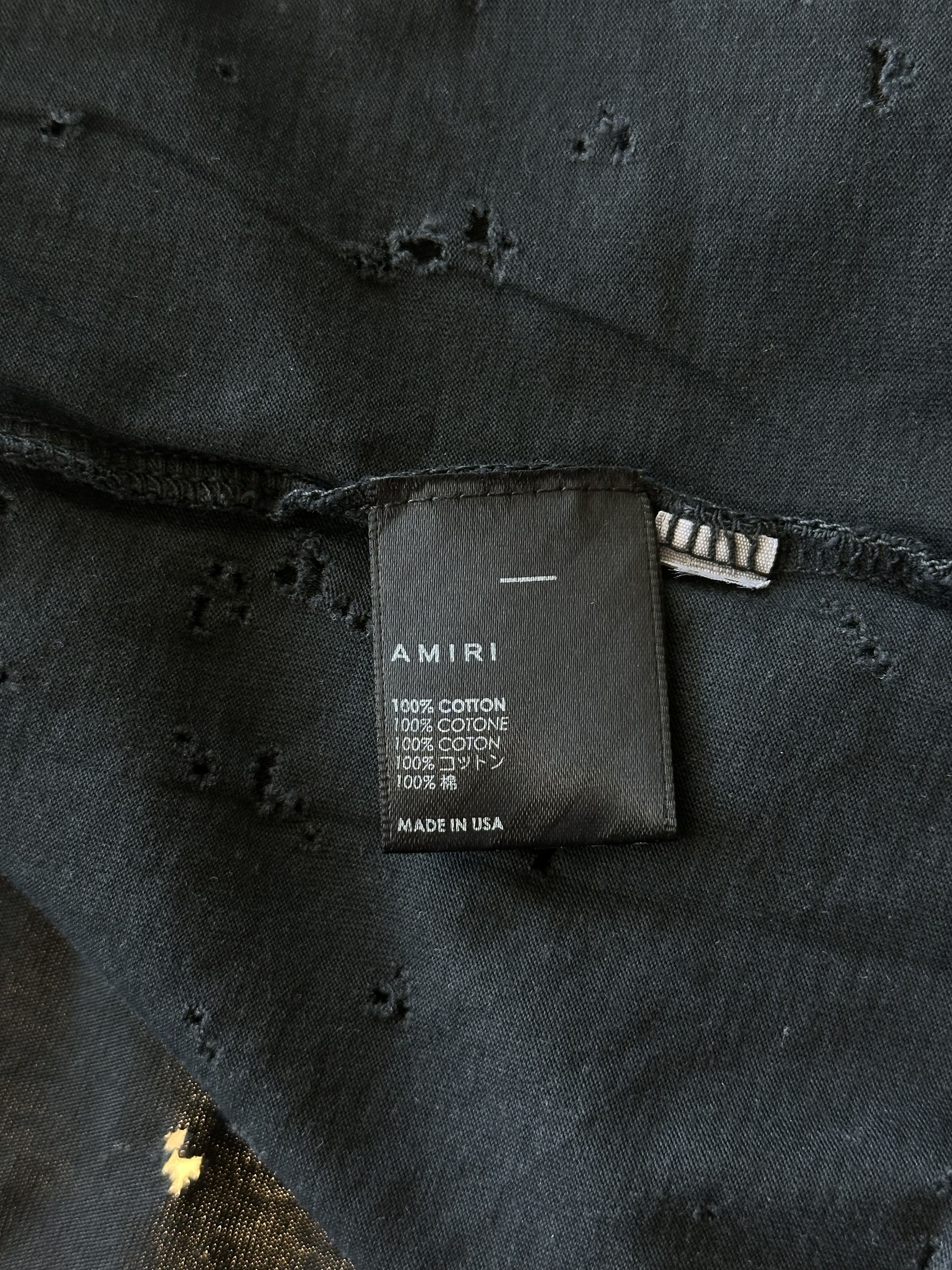 Amiri Amiri Washed Black MA Logo Shotgun T-Shirt Size US XXL / EU 58 / 5 - 4 Thumbnail