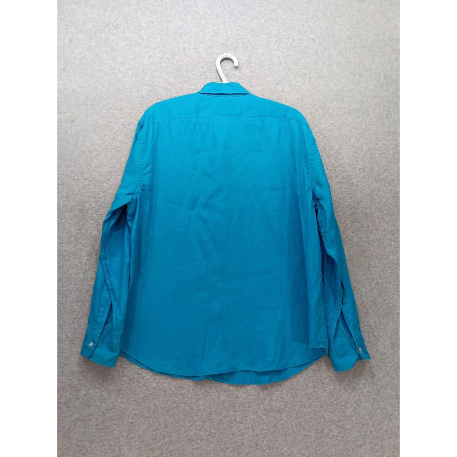 Ralph Lauren Lauren Ralph Lauren Shirt Women's XL Teal 100% Linen Long Sleeve Button Up Size XL / US 12-14 / IT 48-50 - 5 Thumbnail