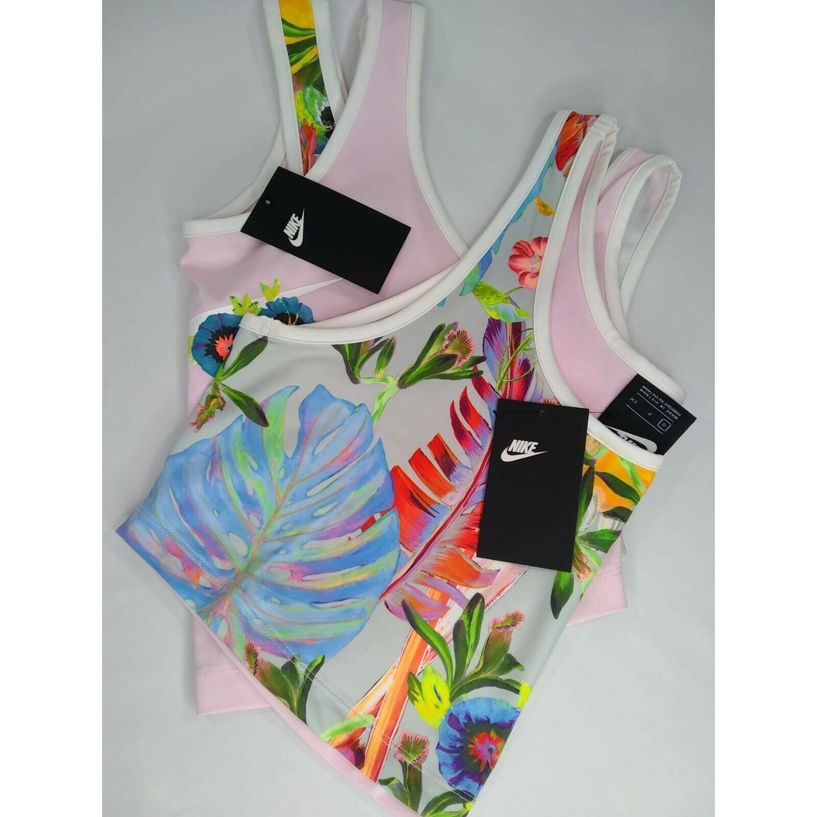 Nike Nike Tropical Womans Top Crop Shirt New Medium Size US XS / EU 42 / 0 - 2 Thumbnail
