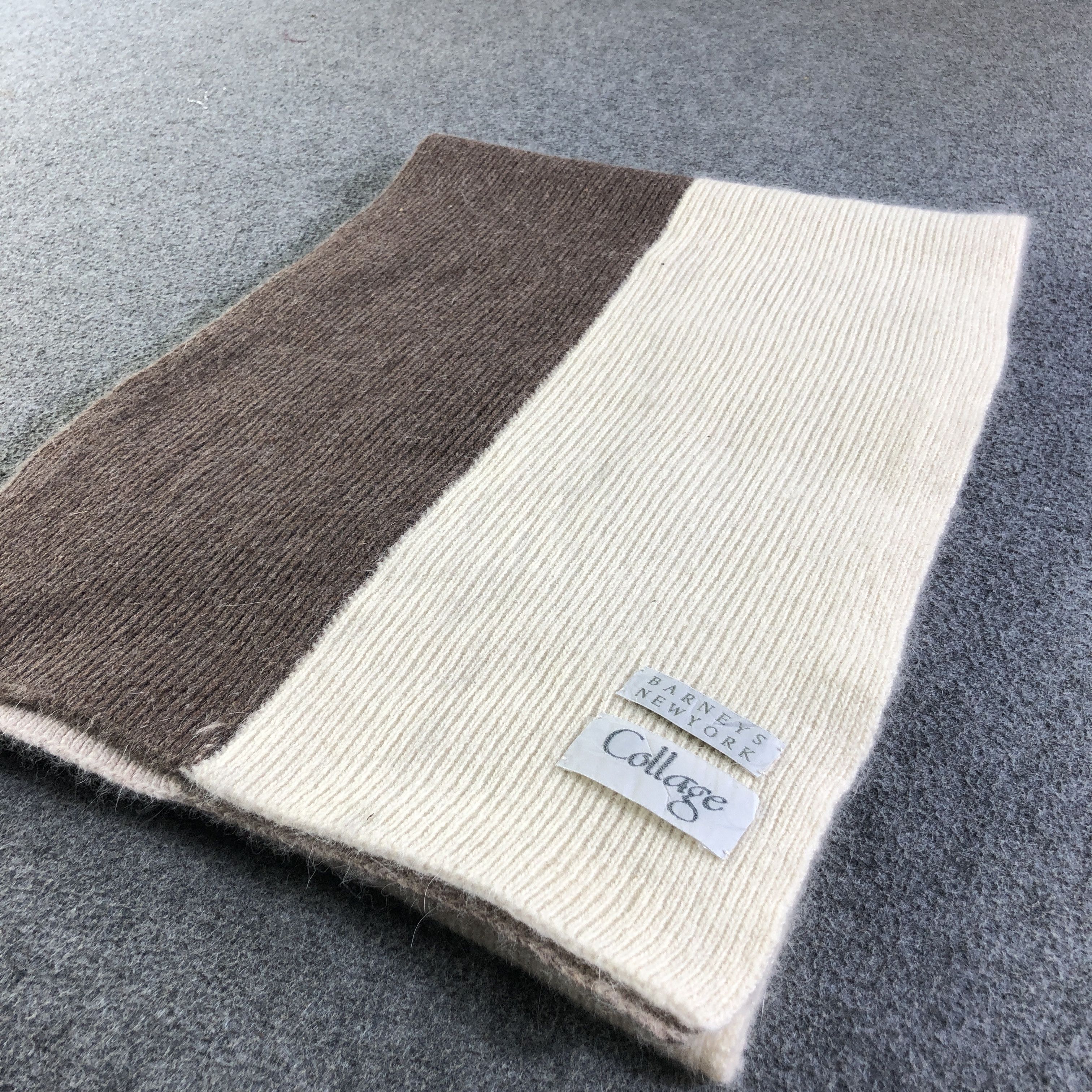 Barneys New York Barneys New York Ribbed Wool Scarf Muffler Neckwear V2613 Size ONE SIZE - 3 Thumbnail