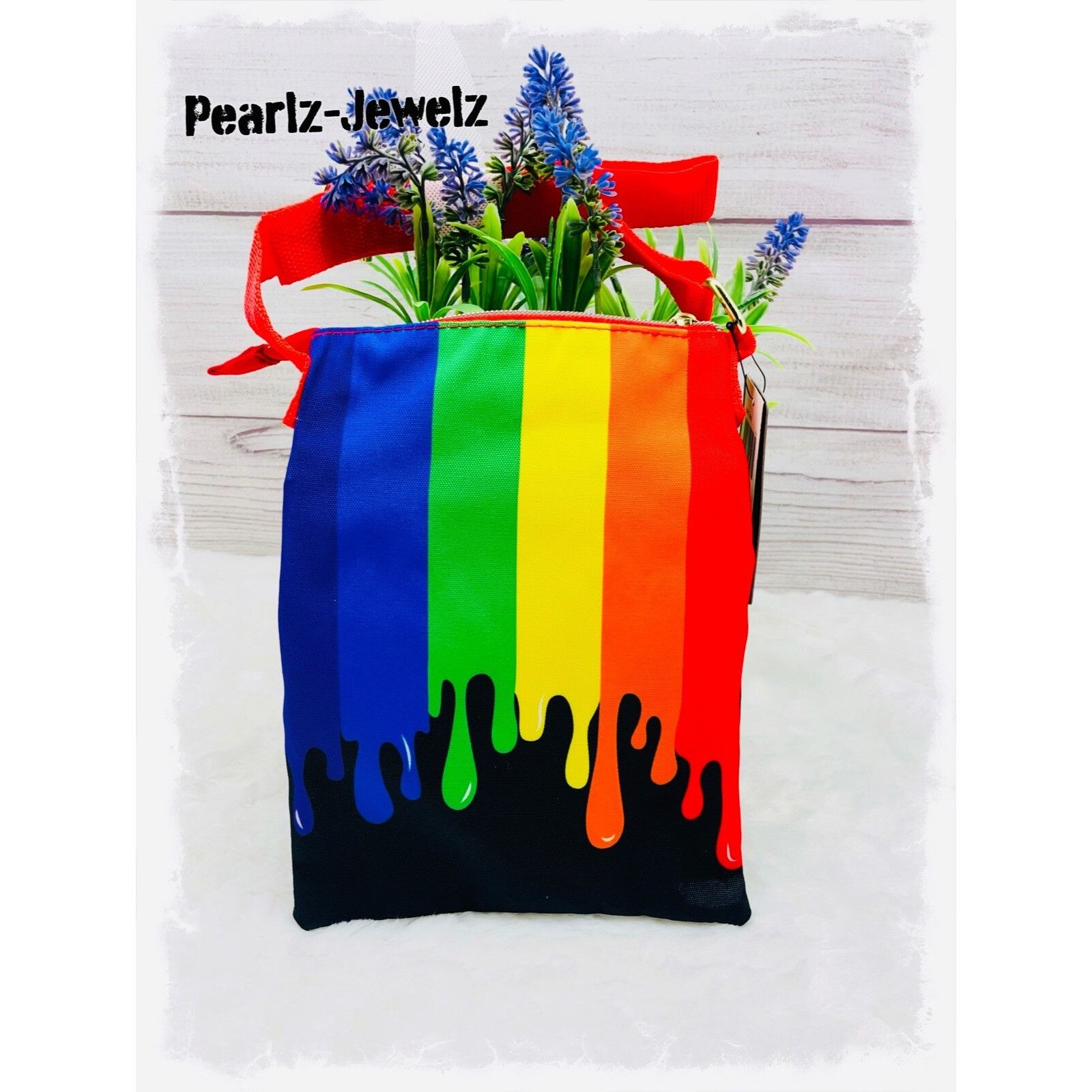 Disney Loungefly Rainbow Paint Drip Love is Love Passport Crossbody Size ONE SIZE - 2 Thumbnail