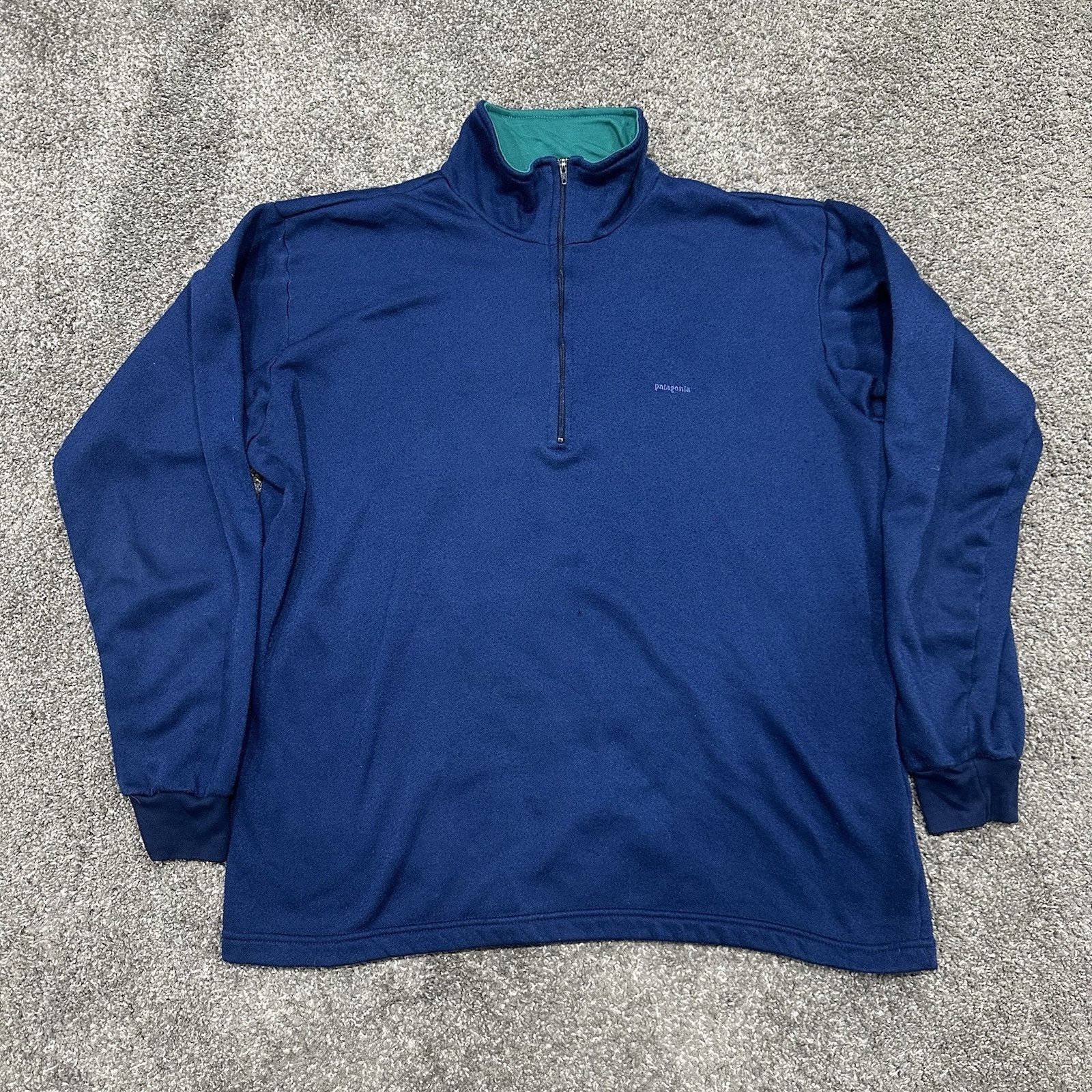 Patagonia Vtg Patagonia Womens XL Capilene Blue 1/4 Zip Baselayer 80s Size XL / US 12-14 / IT 48-50 - 1 Thumbnail