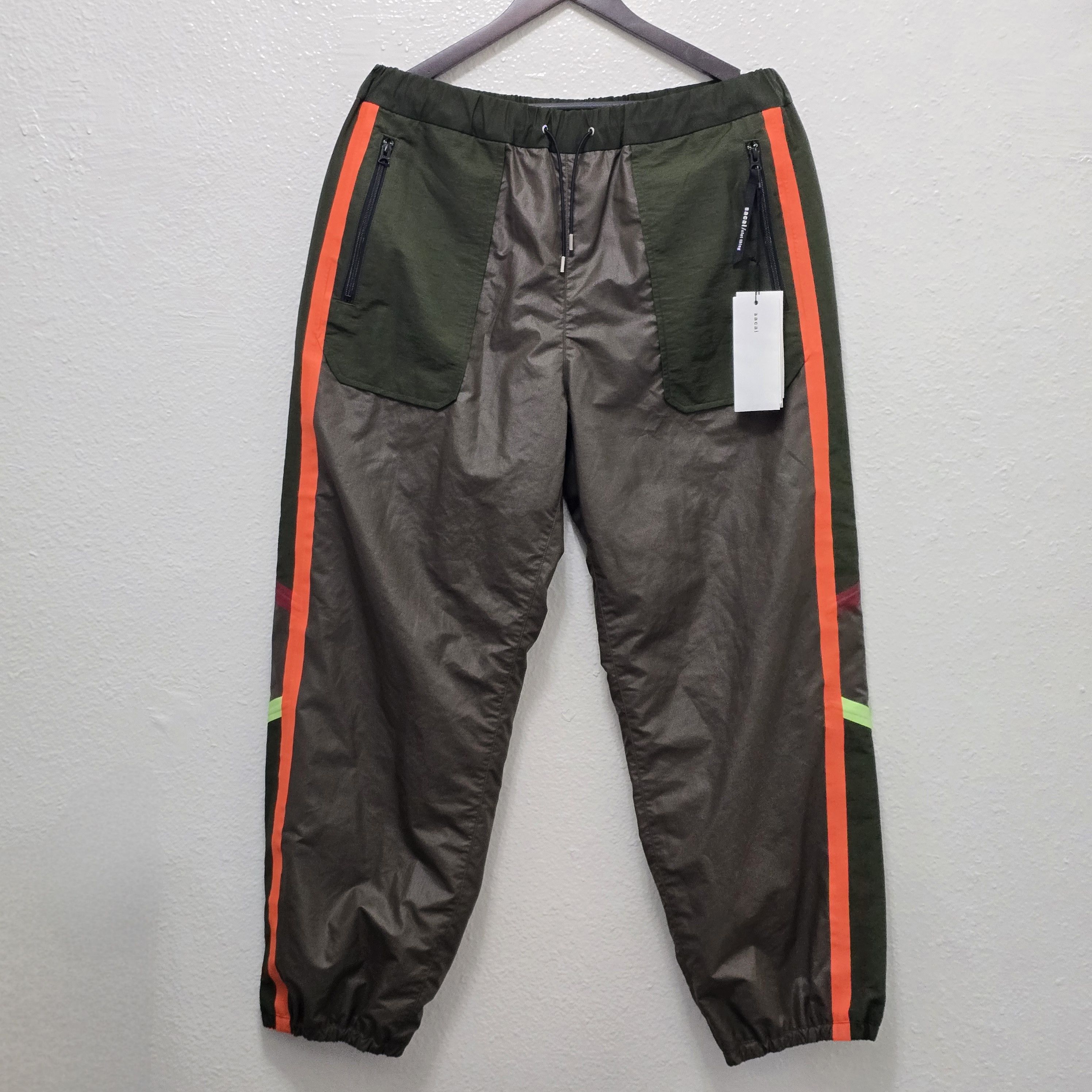 CLOT × Nike × Sacai Olive green joggers Size US 34 / EU 50 - 1 Thumbnail