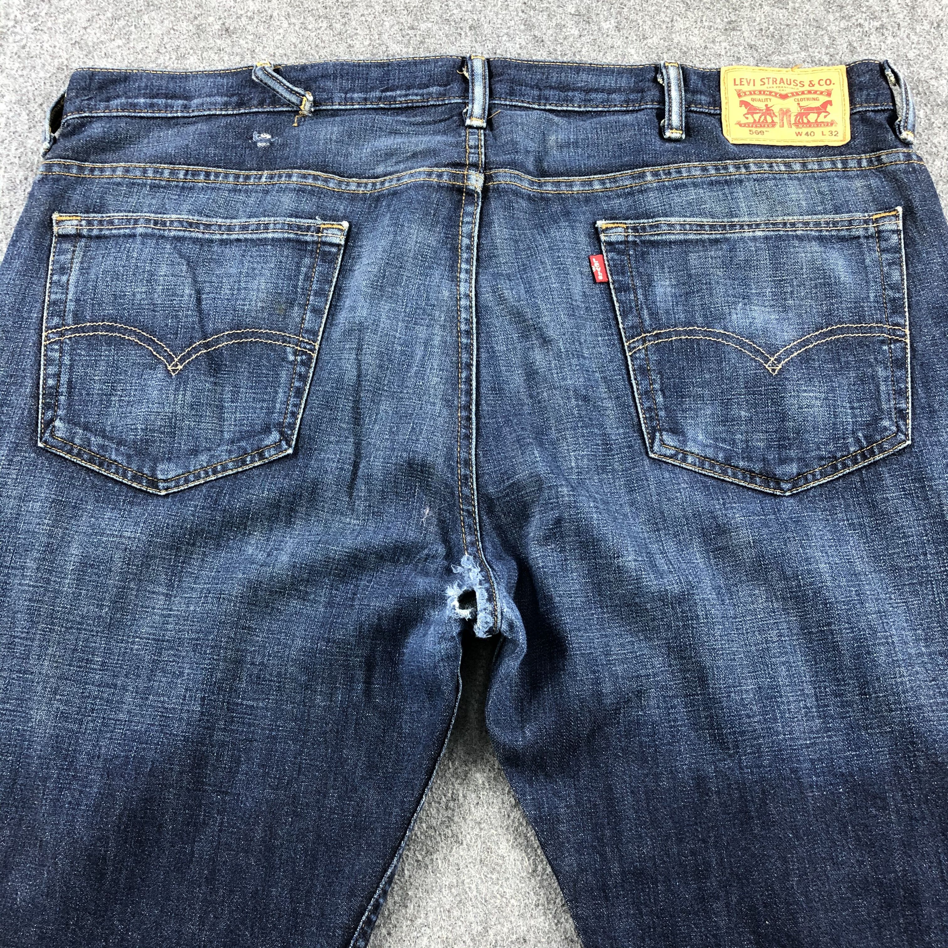Levi's Vintage Distress Levis 569 Jeans-J1401 Size US 44 / EU 60 - 4 Thumbnail
