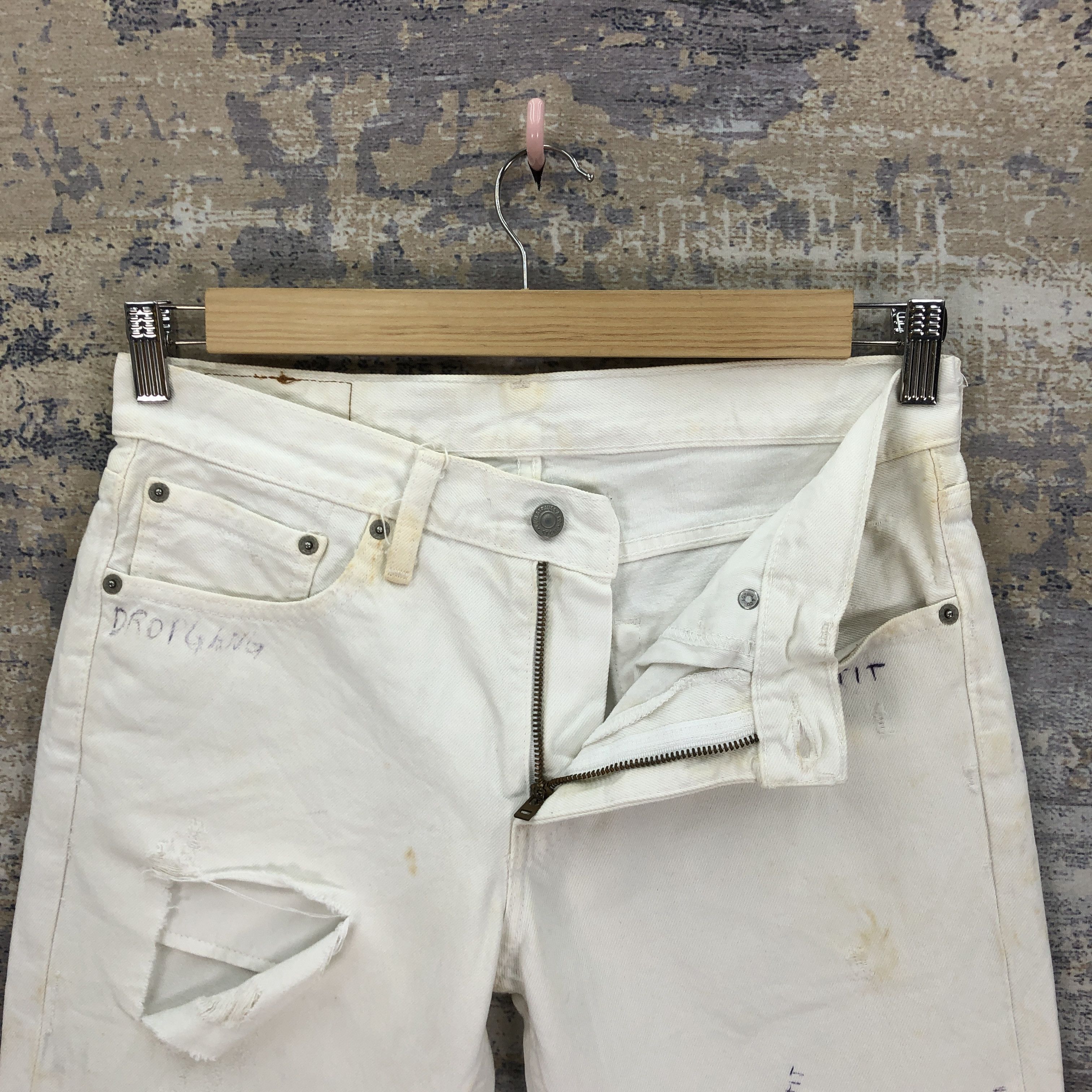 Levi's × Vintage Vintage Y2K Levis 511 Ripped Jeans Levi's Stove Pipe Denim Size US 30 / EU 46 - 7 Thumbnail