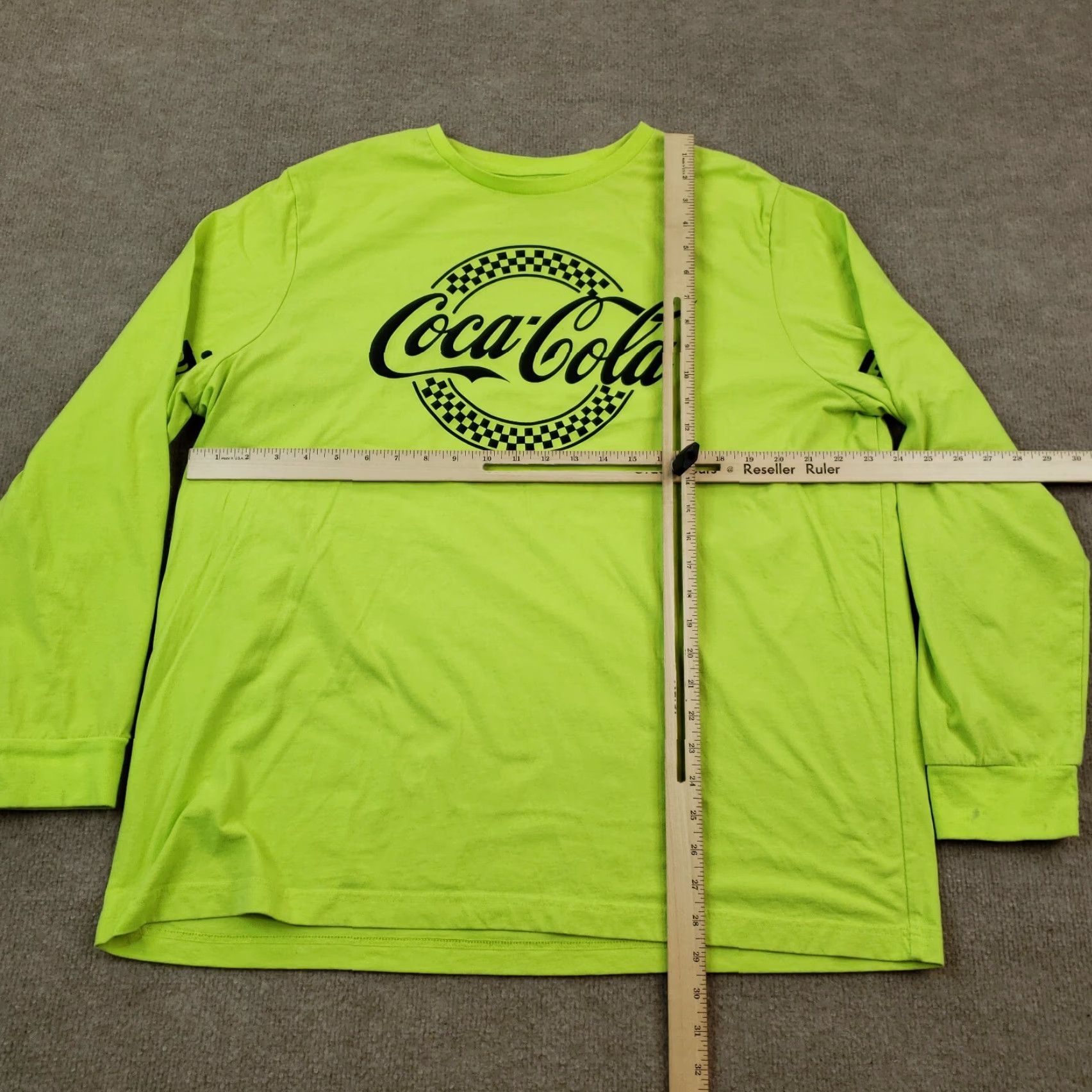 Vintage Coca Cola Long Sleeve Crew Neck Shirt Mens 2XL Yellow Cotton Casual Size US XXL / EU 58 / 5 - 2 Thumbnail