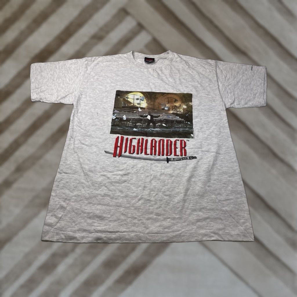 Vintage VINTAGE Highlander Movie T-Shirt Official Product Men's XL USA Made Promo Gray Gray? Size US XL / EU 56 / 4 - 1 Thumbnail