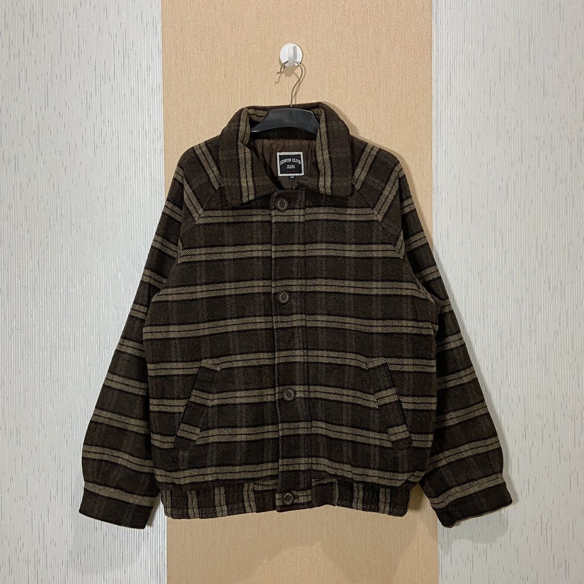 Japanese Brand Vintage EDWIN Wool Work Jacket Boxy Fit Size US XL / EU 56 / 4 - 1 Thumbnail