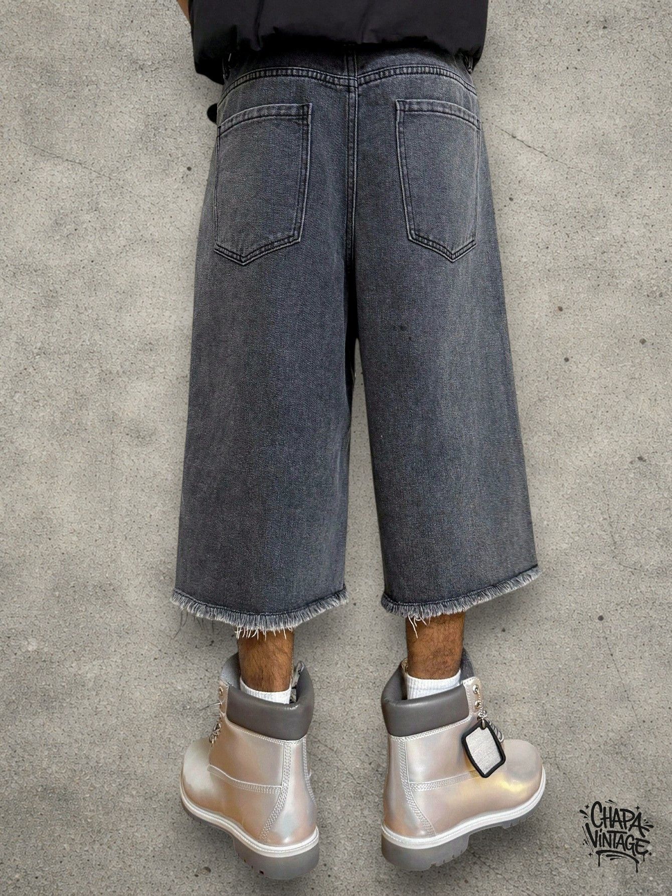 Vintage Distressed washed gray shorts Size US 34 / EU 50 - 4 Thumbnail