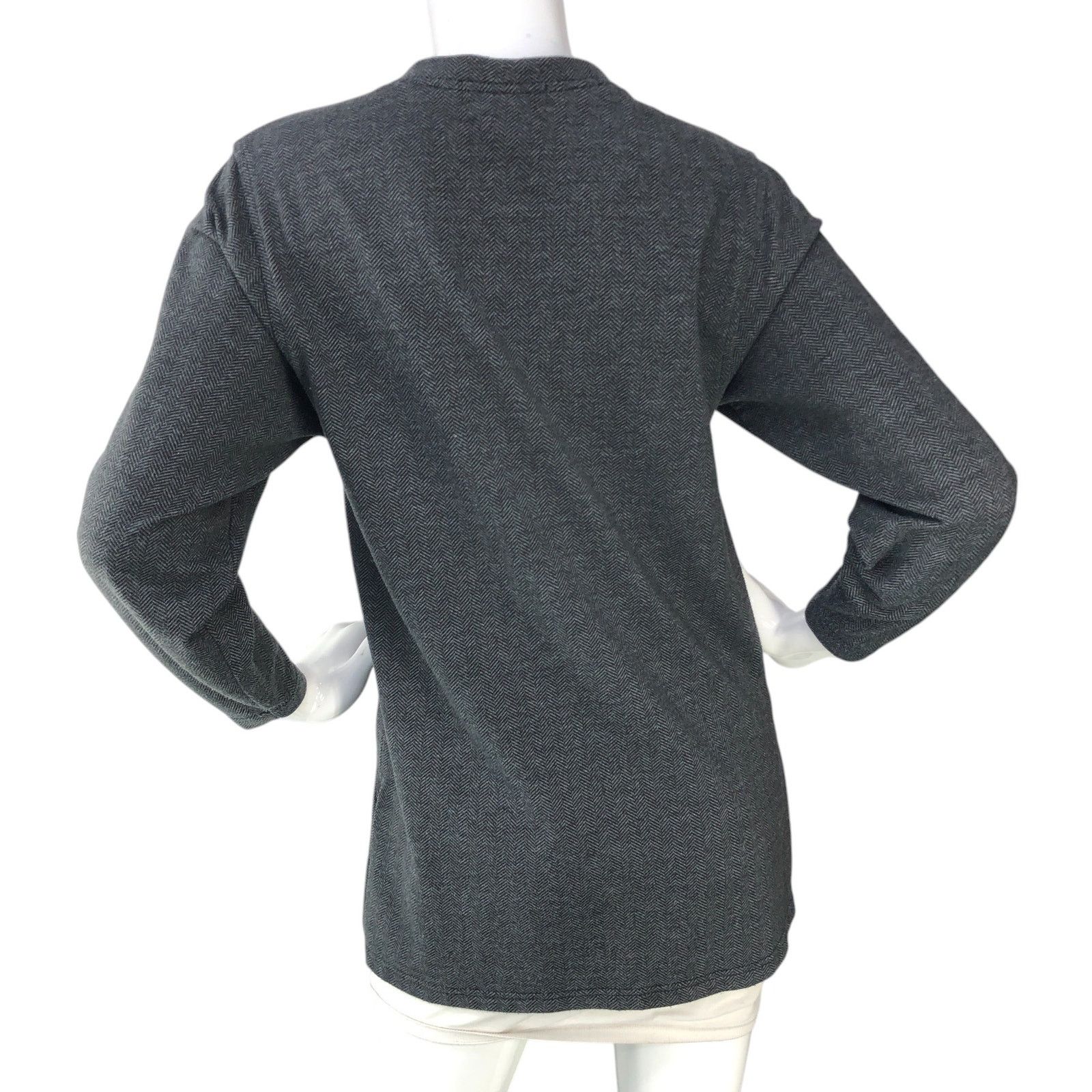 Express Express Tricot Size XS Cardigan Sweater Herringbone Gray VTG Size XS / US 0-2 / IT 36-38 - 7 Thumbnail