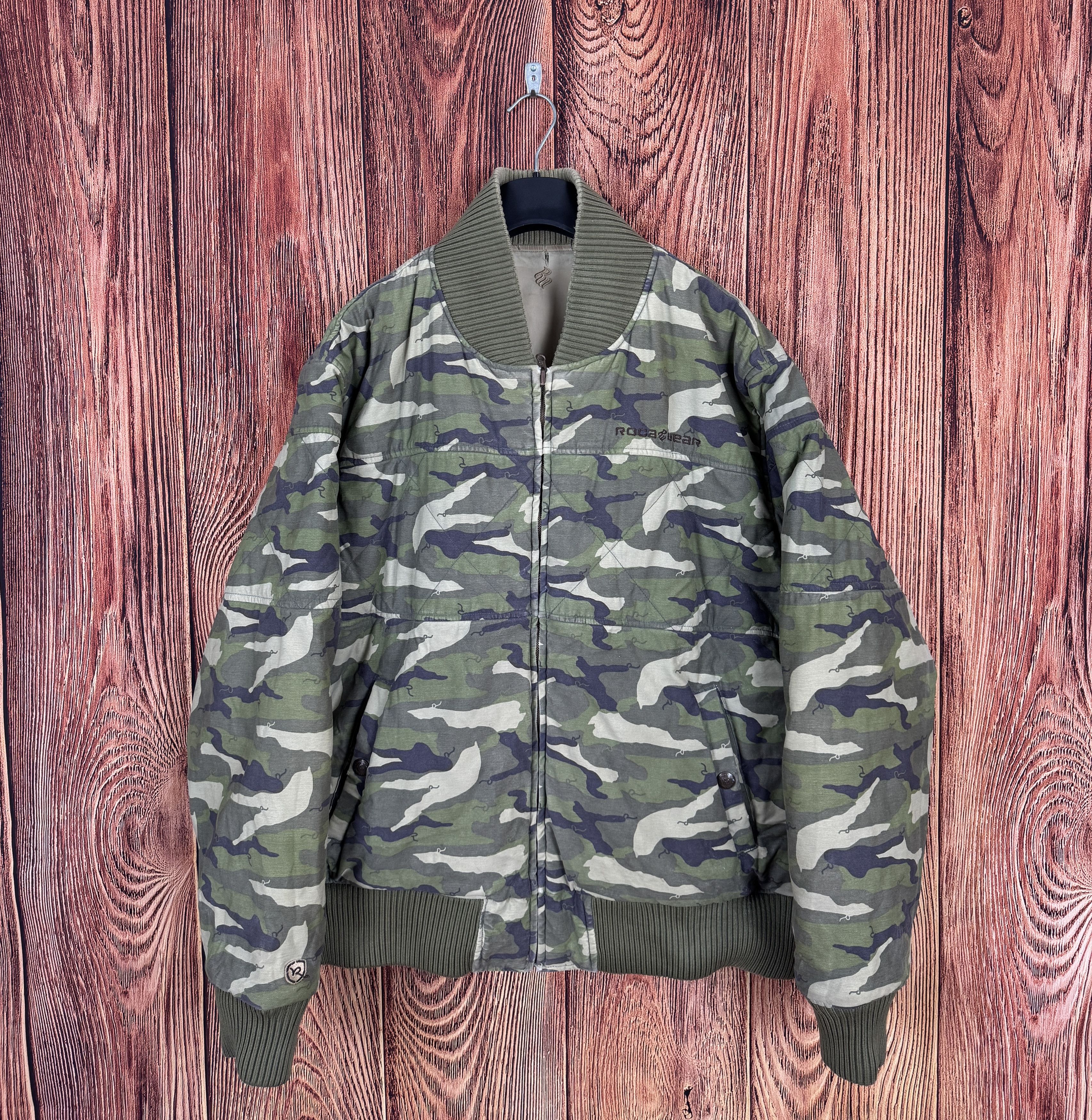 Rocawear Vintage Rocawear Reversible 2-Sides Camo Bombers Jacket Size US XL / EU 56 / 4 - 1 Thumbnail
