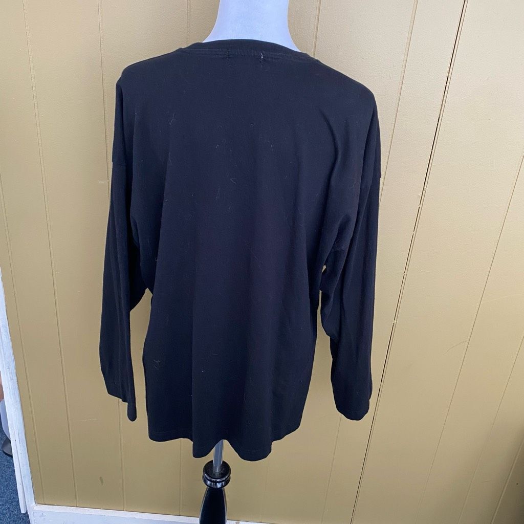 Topshop Topshop women S 4-6 Longsleeve scoopneck casual top black Size S / US 4 / IT 40 - 7 Thumbnail