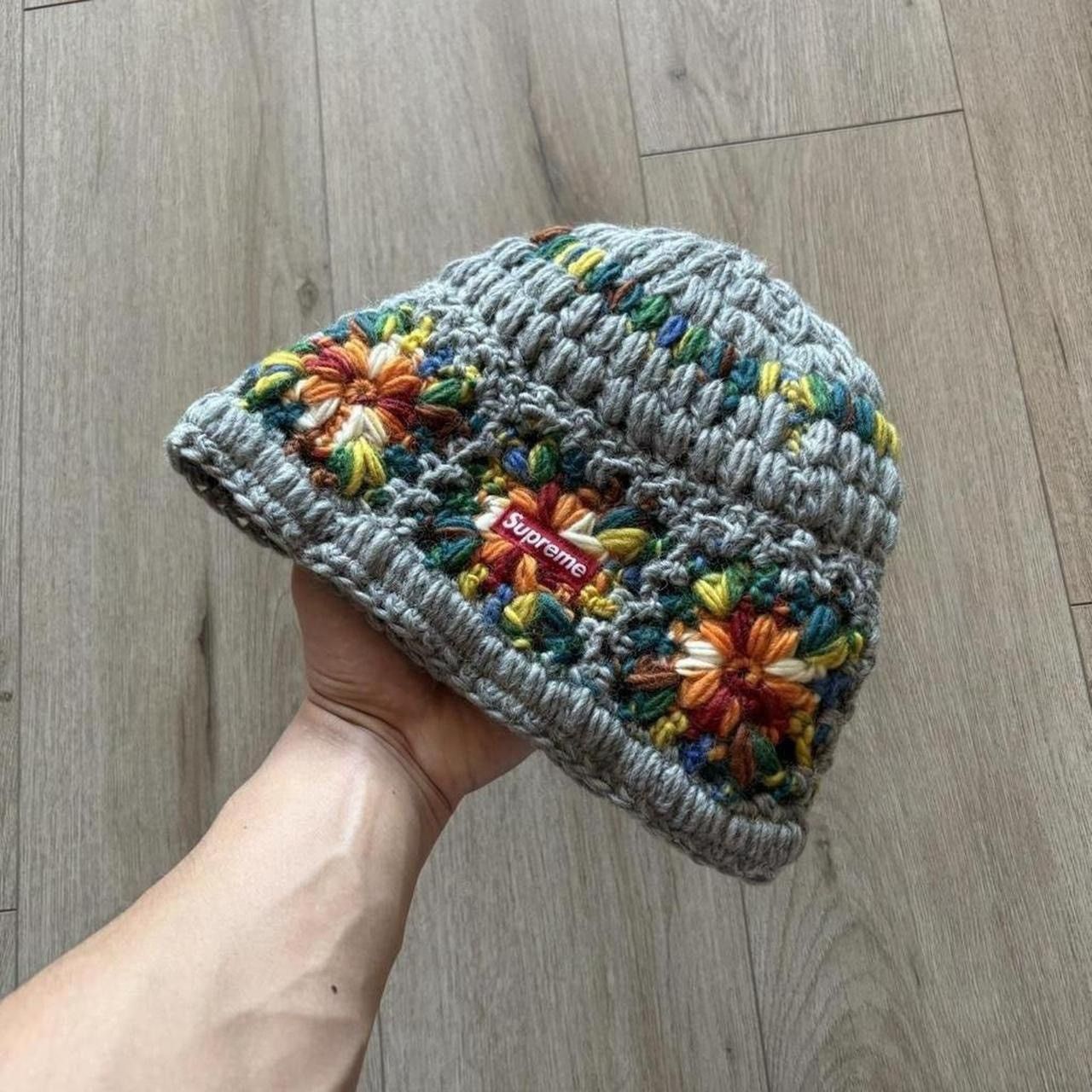 Supreme Supreme Crochet Beanie Heather Grey SS25 | Grailed