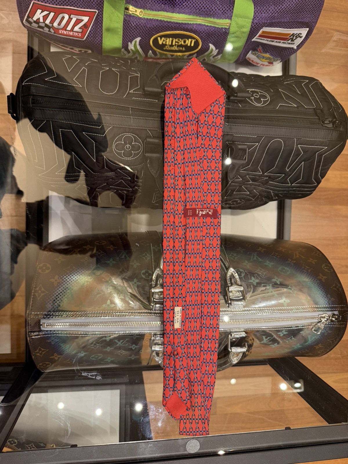Hermes Hermes Chain Link Tie - Red Size ONE SIZE - 2 Thumbnail