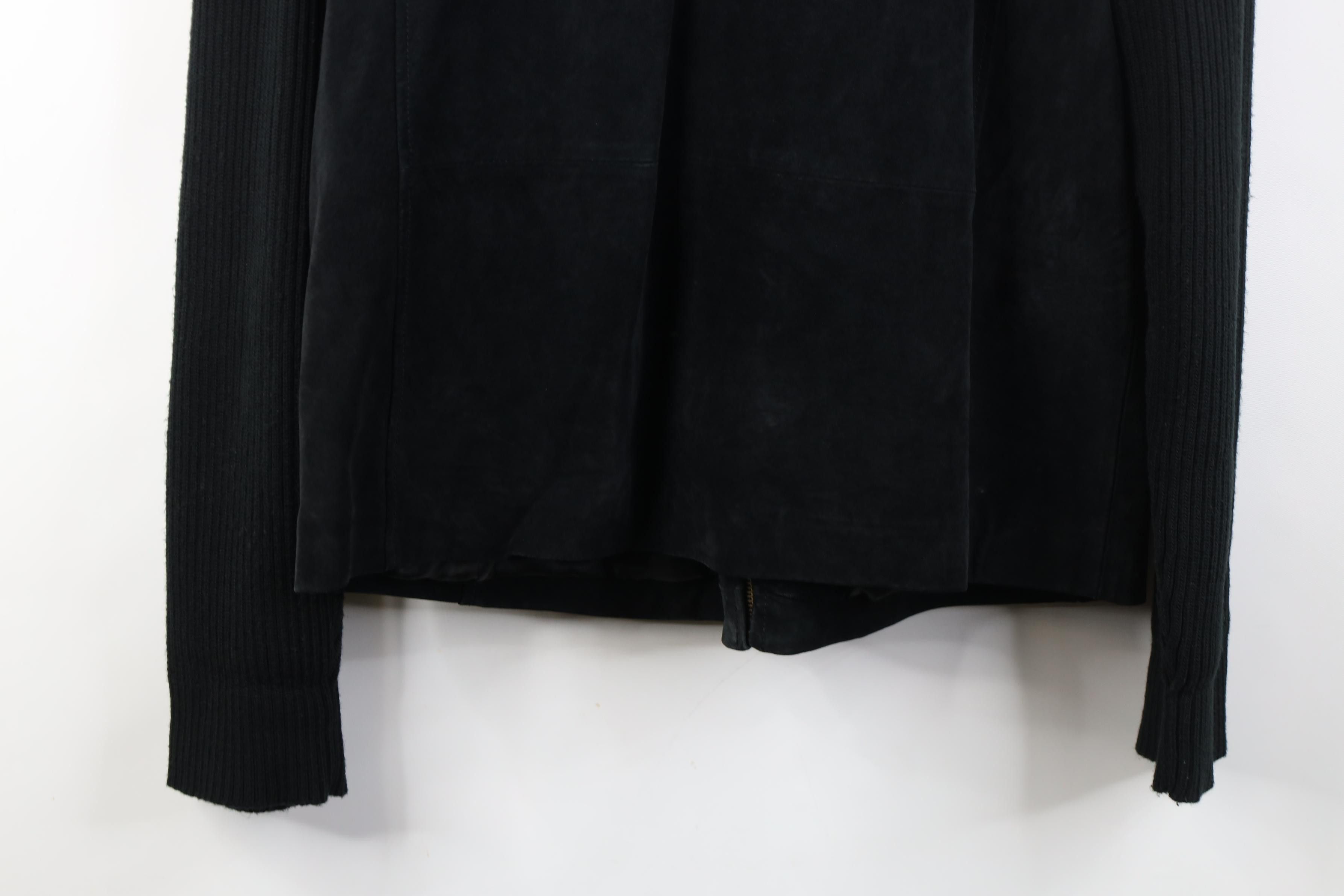Vintage Vintage 90s Streetwear Leather Sweater Bomber Jacket Black Size XL / US 12-14 / IT 48-50 - 16 Thumbnail