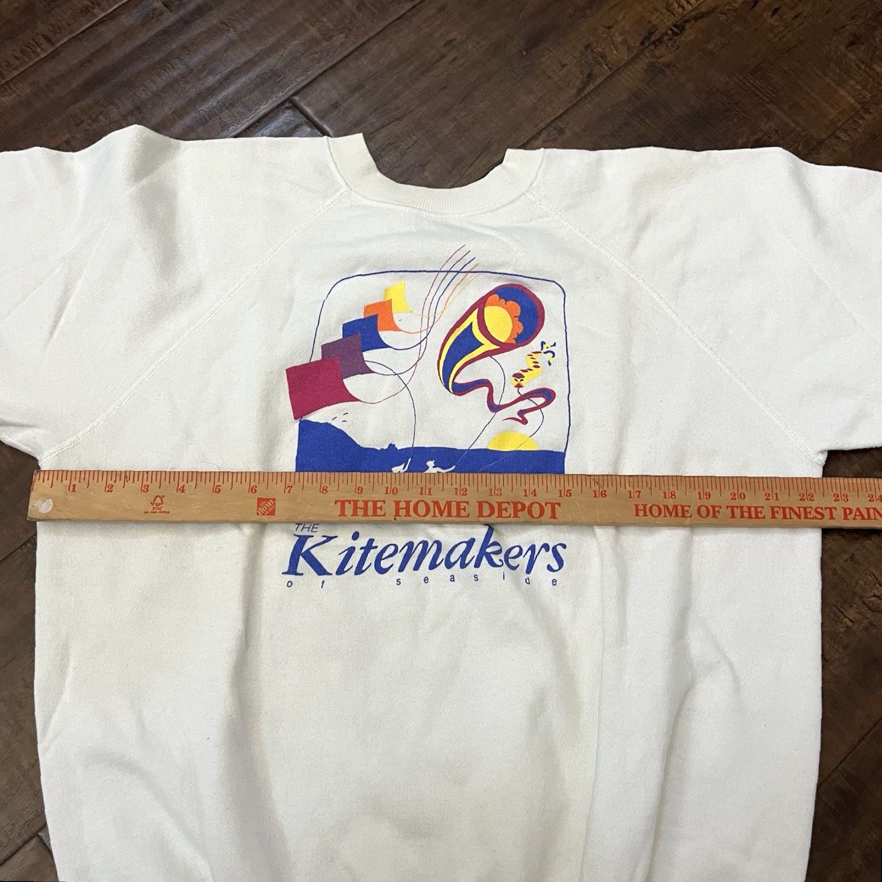 Hanes VINTAGE 1980s Hanes Pullover Sweatshirt Men XL White Ocean Beach Surf Nature Art Beach Theme Size US XL / EU 56 / 4 - 5 Thumbnail