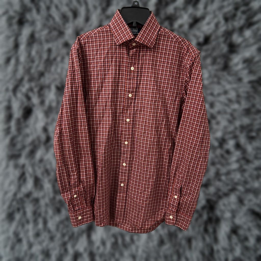 Polo Ralph Lauren VINTAGE Polo Ralph Lauren Regent Shirt Mens Small Red Plaid 90s Button-Down L/S Regular Fit Size US S / EU 44-46 / 1 - 1 Thumbnail
