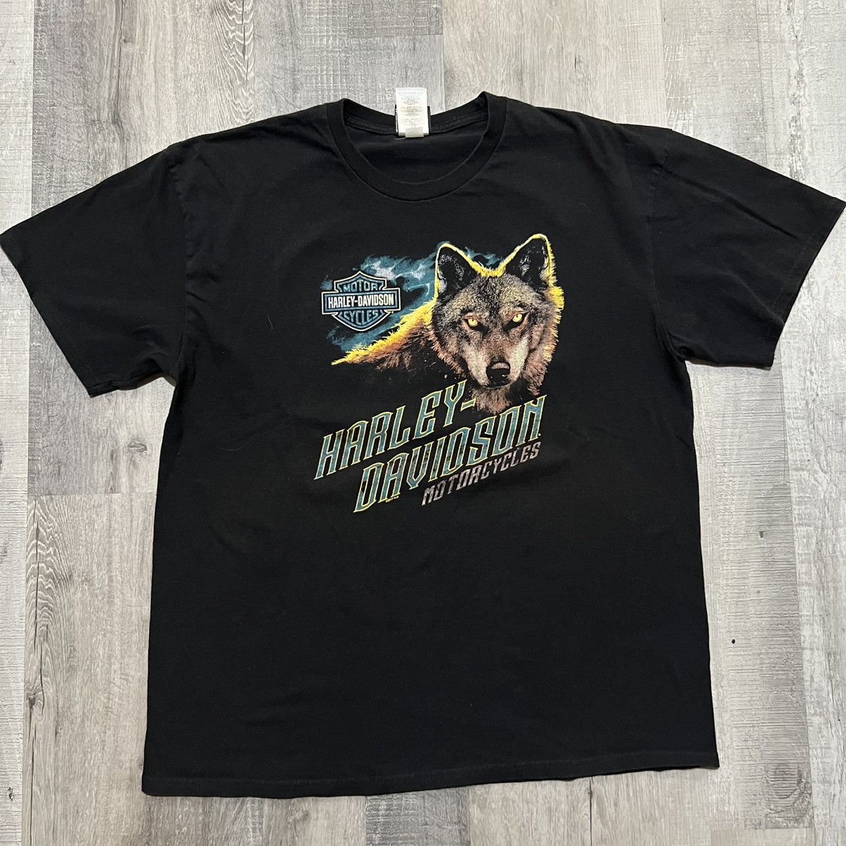 Harley Davidson Harley Davidson Black Fort Benning Wolf Graphic Biker Shirt Size US L / EU 52-54 / 3 - 1 Thumbnail