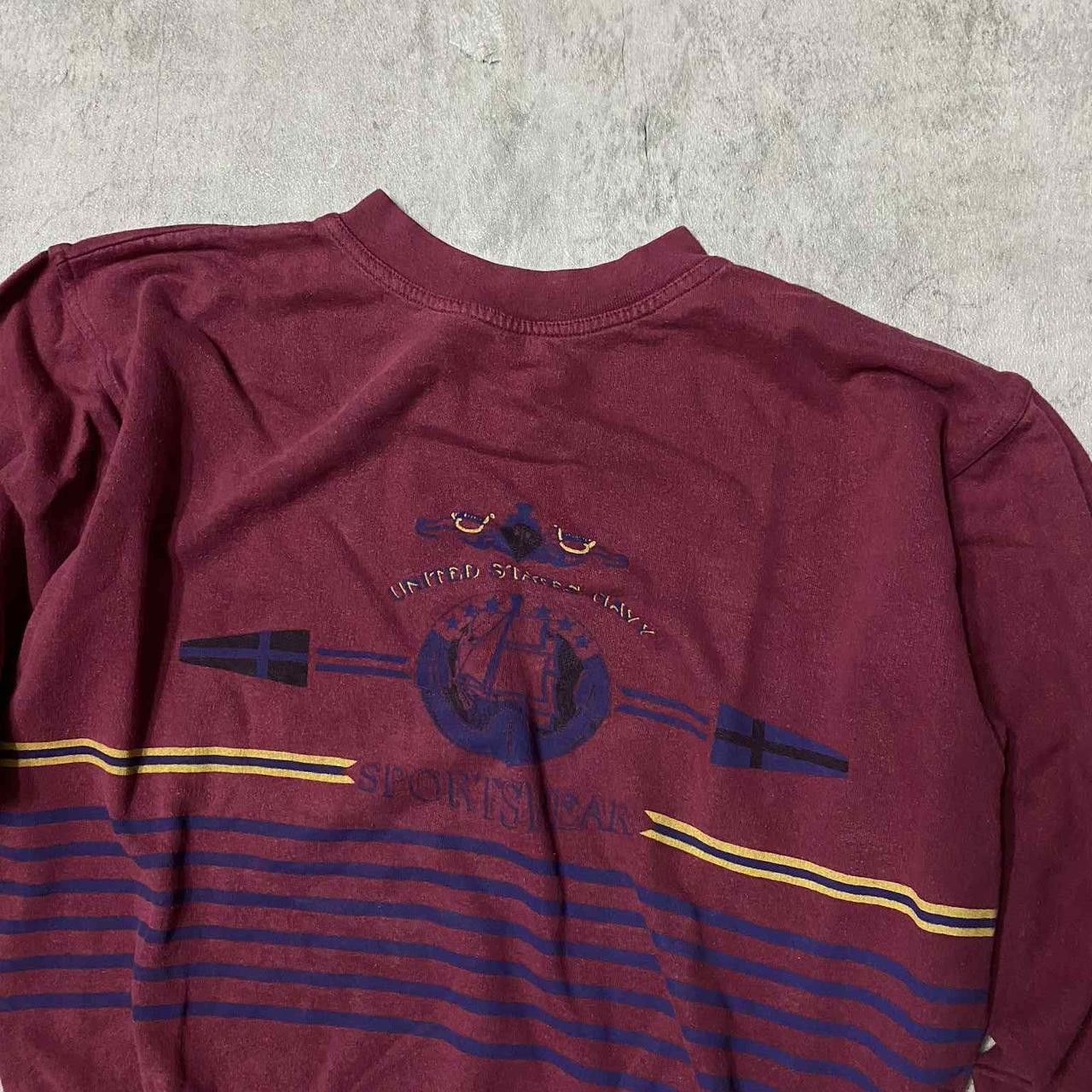 Other Burgundy and blue vintage 90s crewneck Size US L / EU 52-54 / 3 - 2 Thumbnail